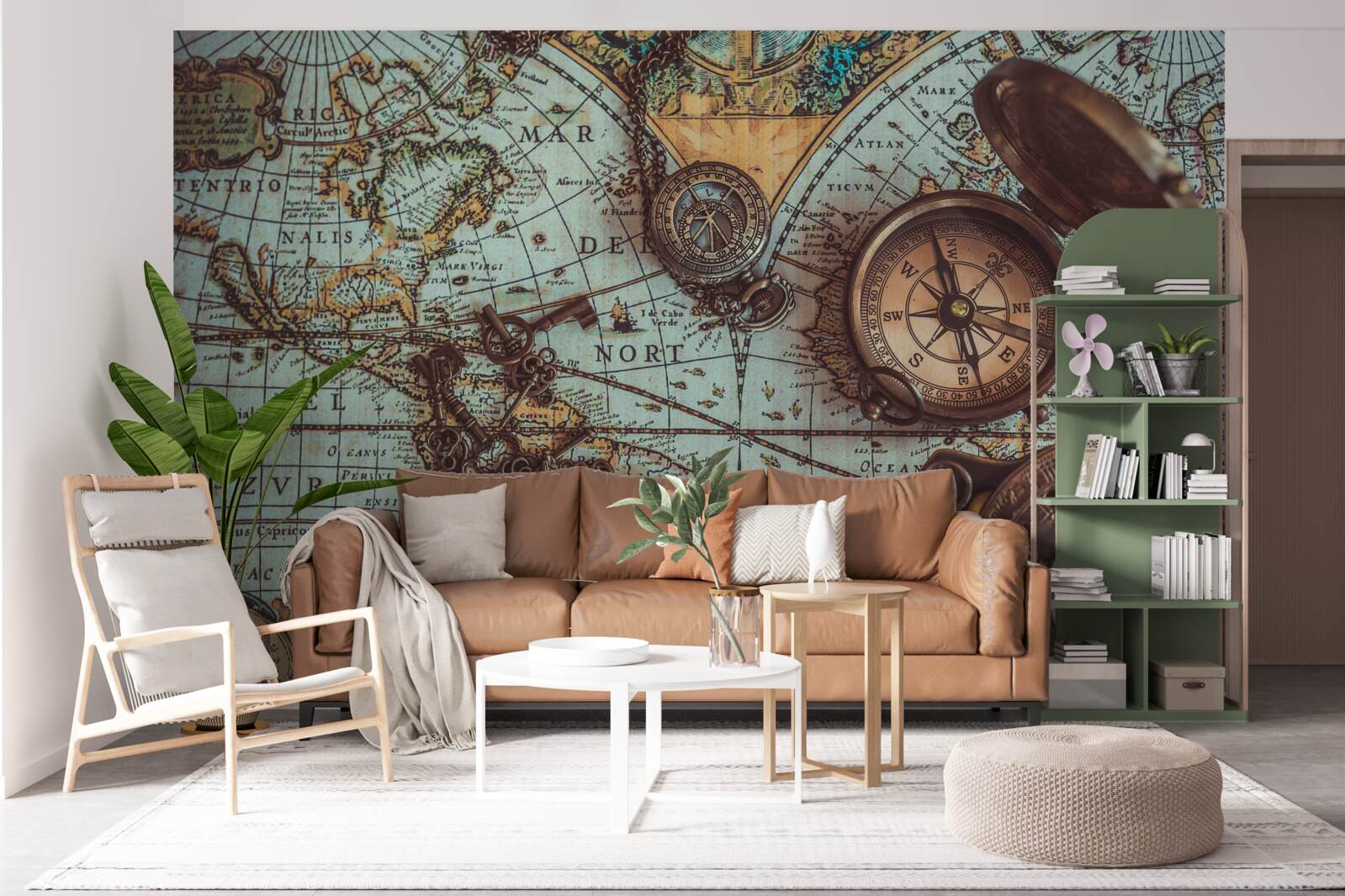 Fototapet compasuri din trecut pe hartă