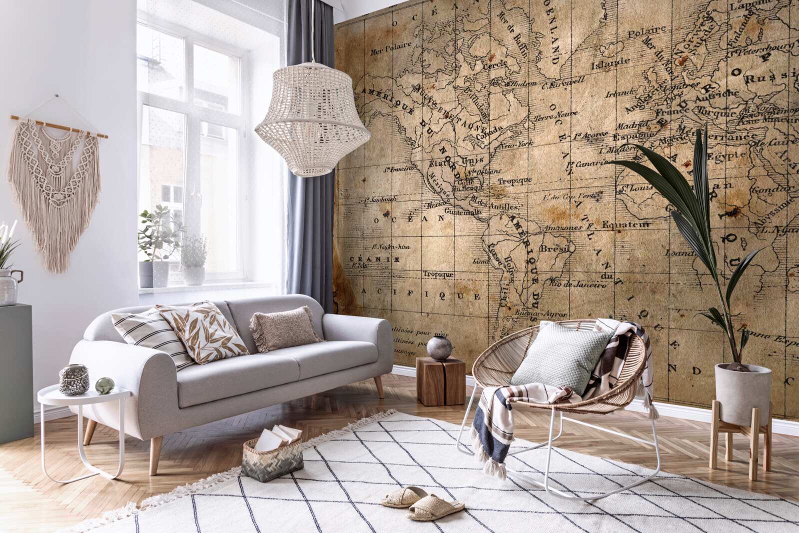 Fototapet fragment de cartografie antică