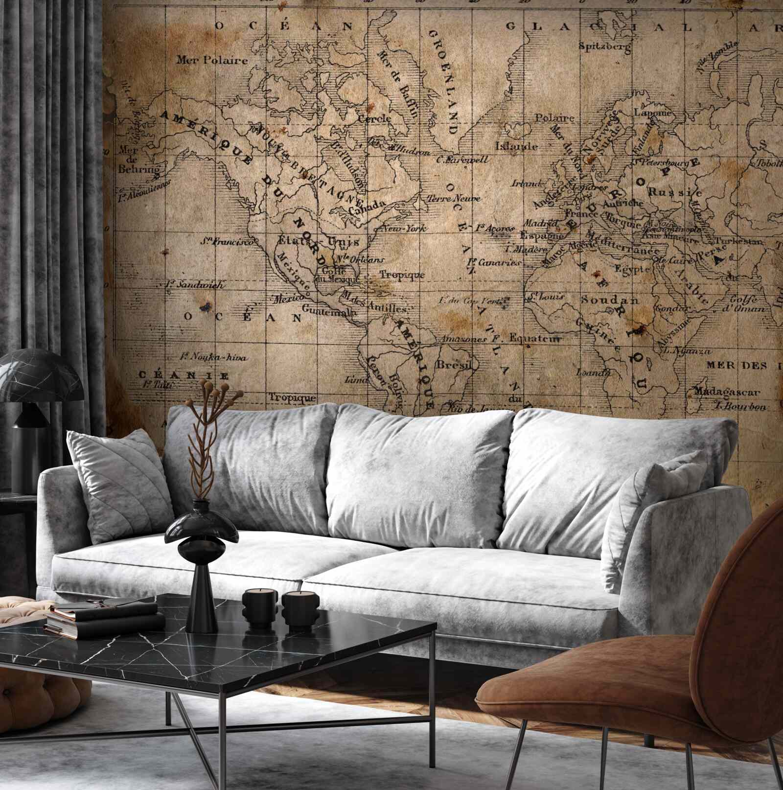 Fototapet fragment de cartografie antică