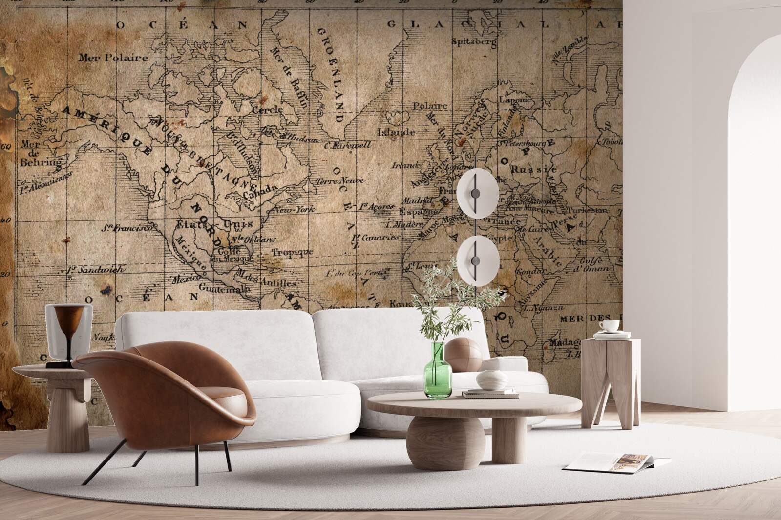 Fototapet fragment de cartografie antică