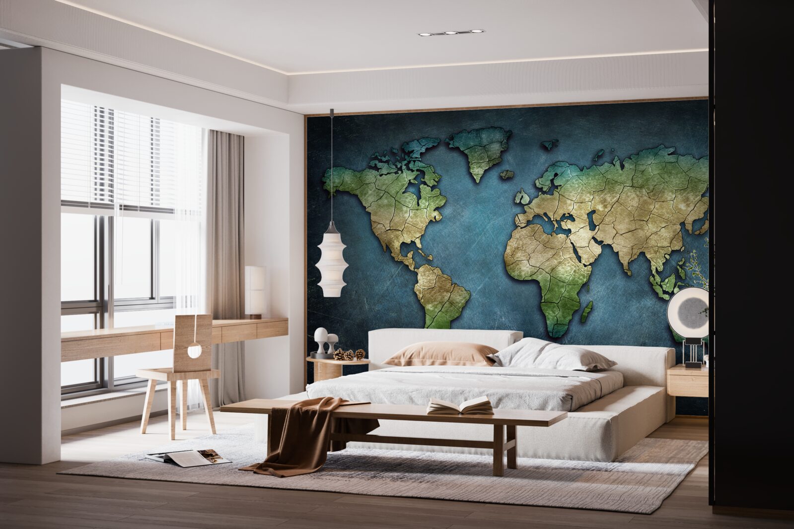 Fototapet harta lumii pentru perete