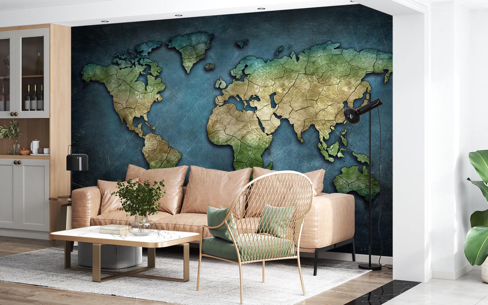 Fototapet harta lumii pentru perete