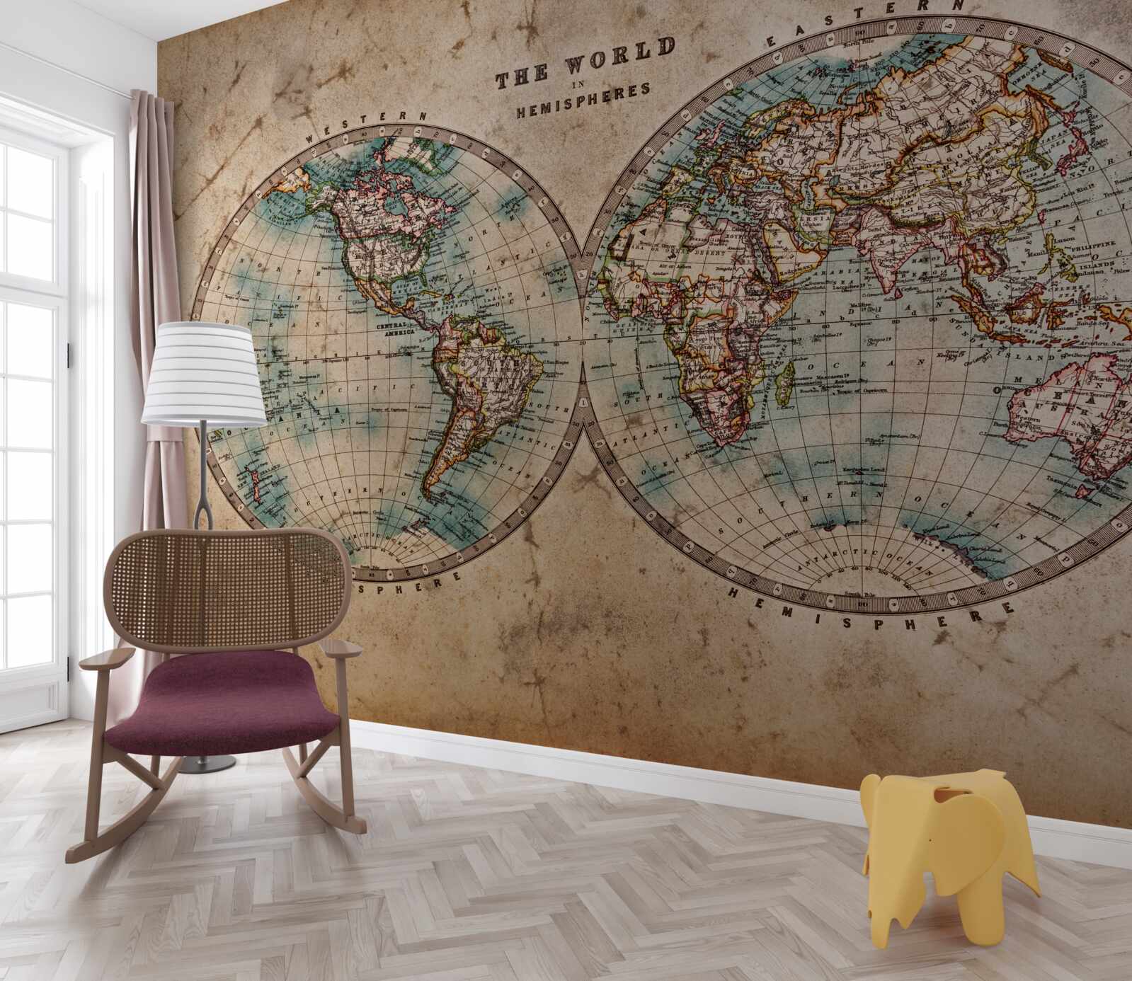 Fototapet atlas geografic antic în două volume