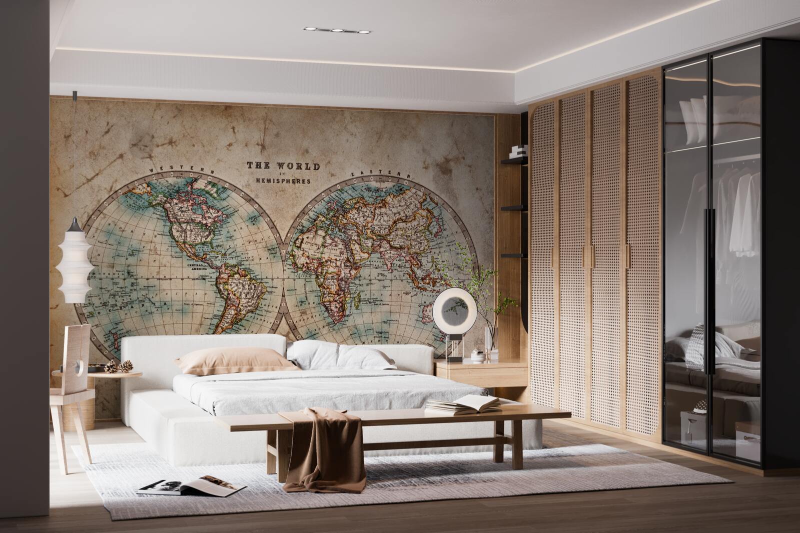 Fototapet atlas geografic antic în două volume