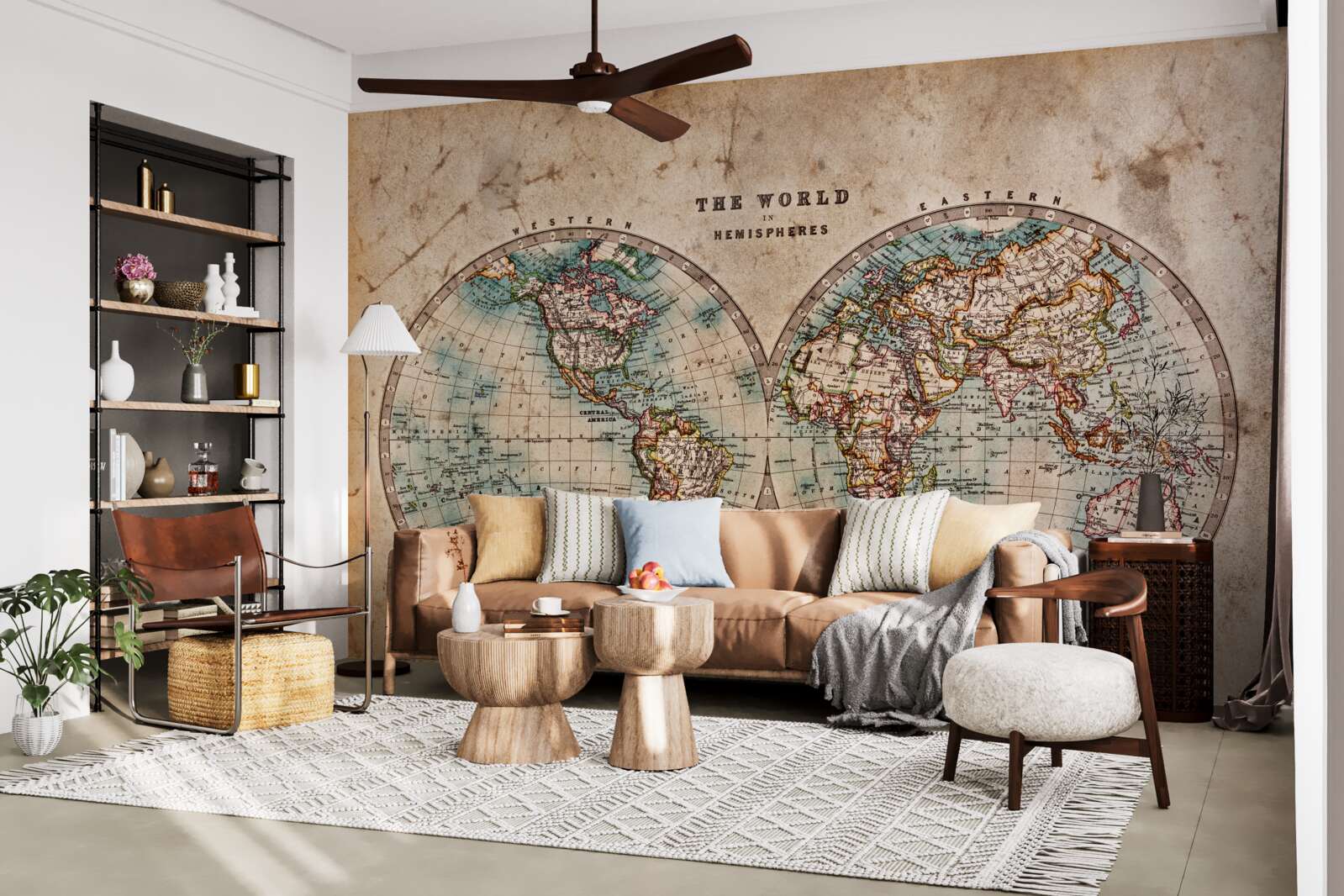 Fototapet atlas geografic antic în două volume