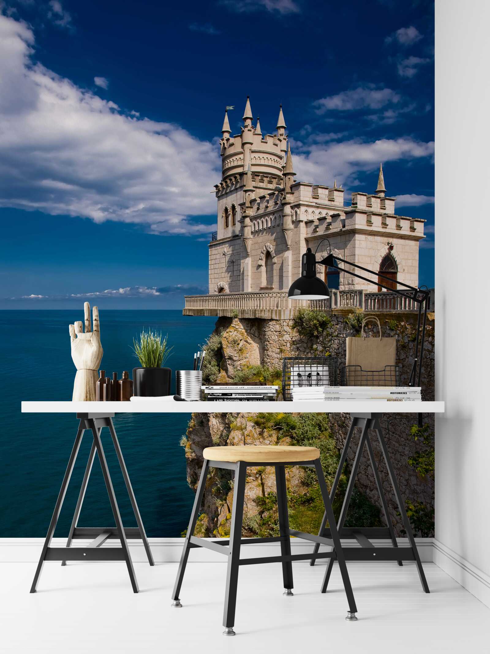 Fototapet fortăreață pe marginea unei faleze