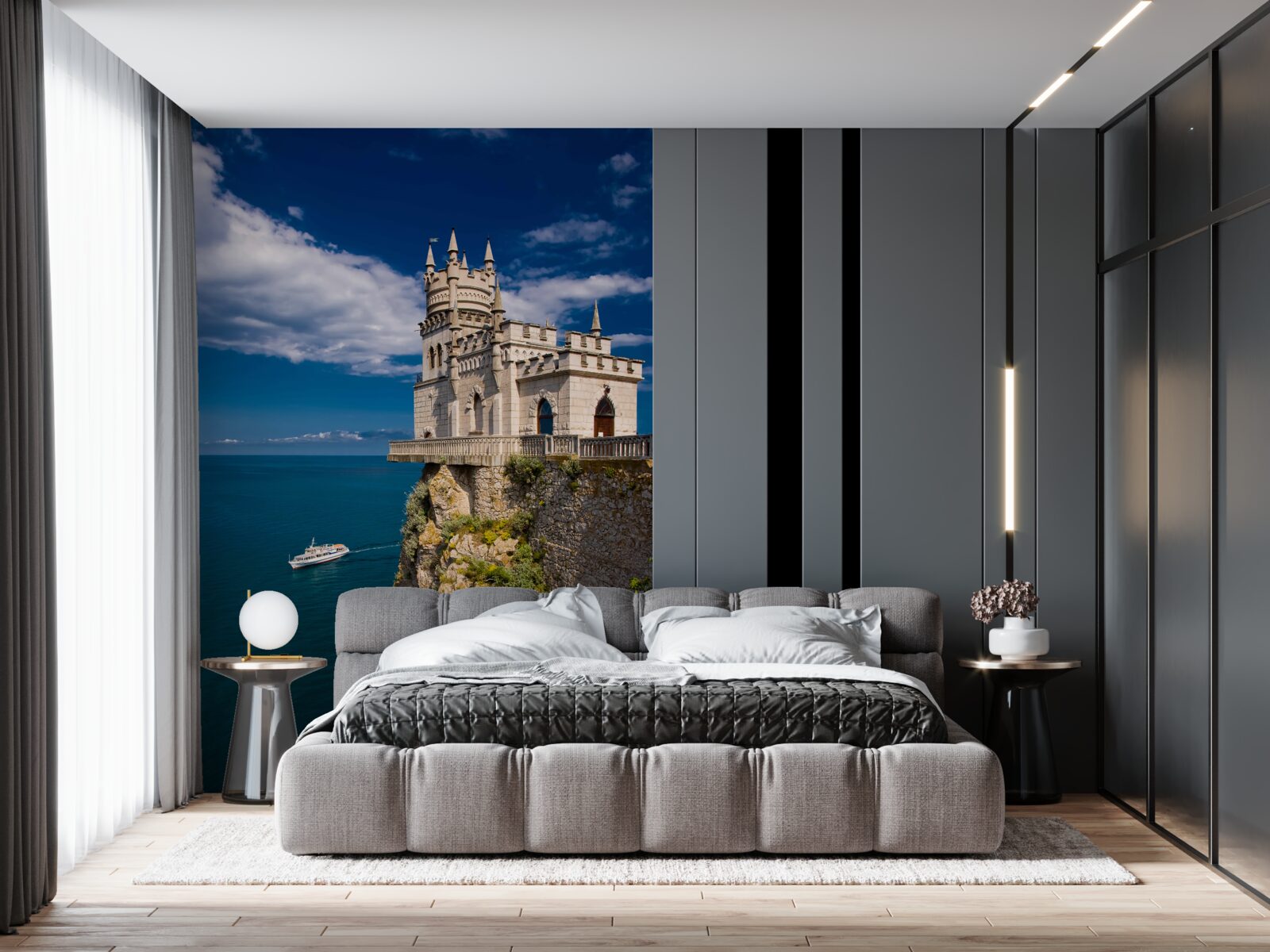 Fototapet fortăreață pe marginea unei faleze