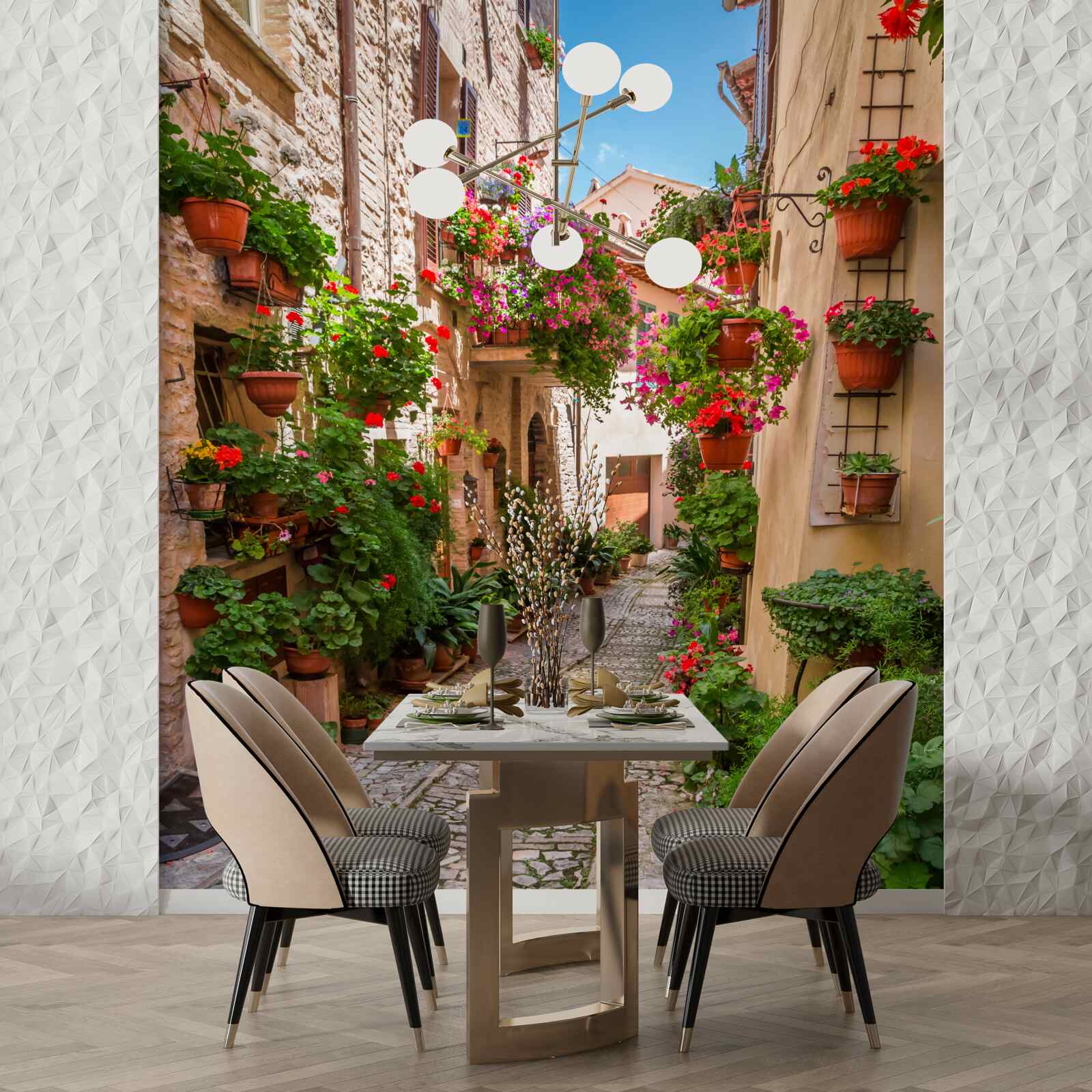 Fototapet stradă veche cu pavaj de piatră