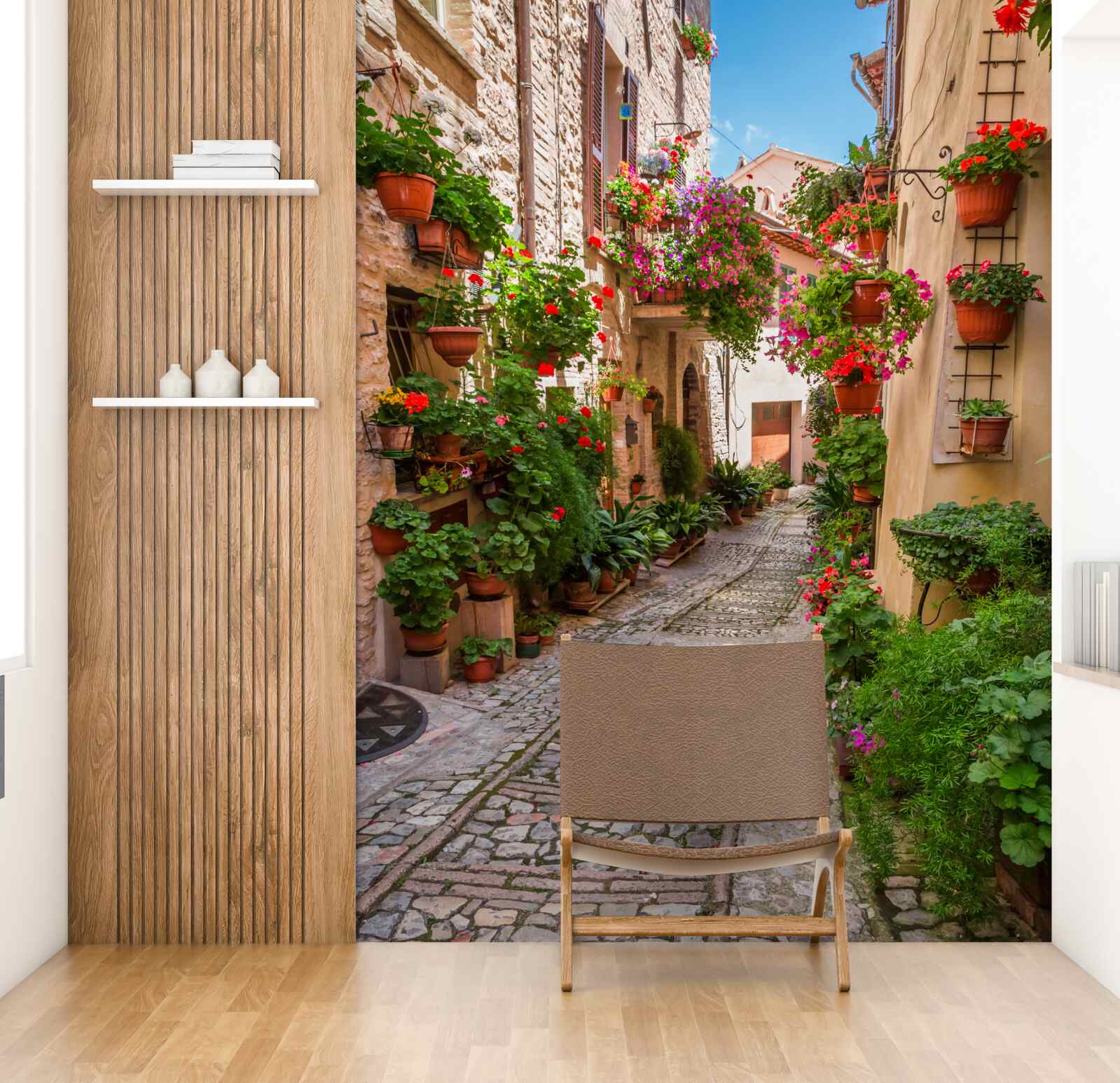 Fototapet stradă veche cu pavaj de piatră