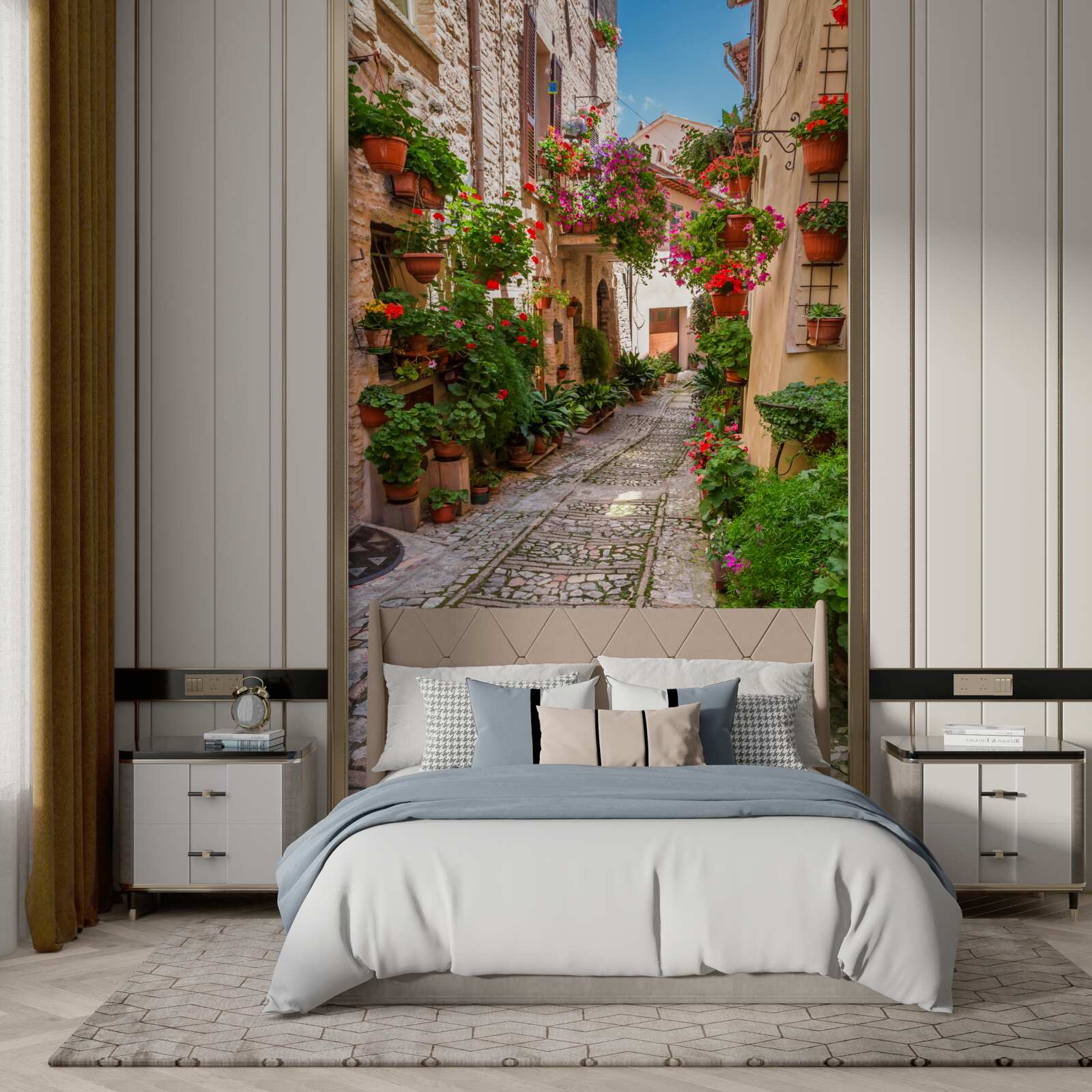 Fototapet stradă veche cu pavaj de piatră