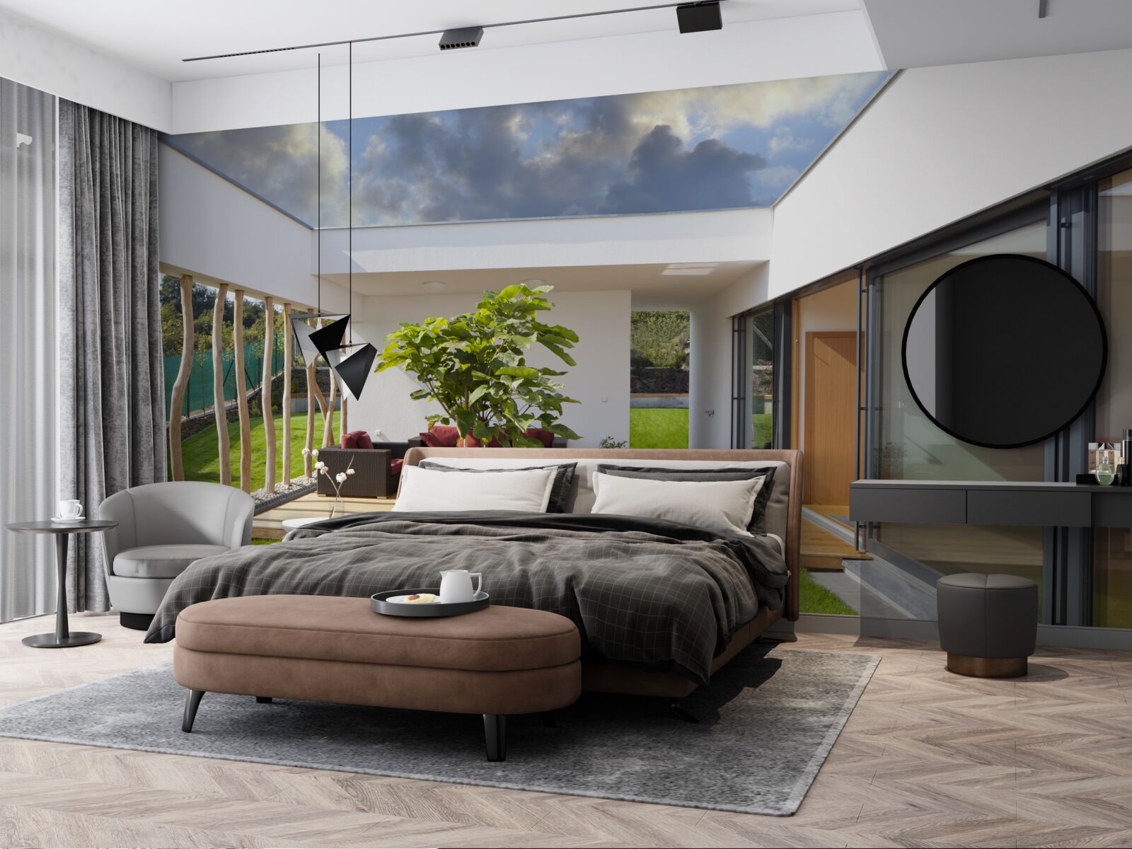 Fototapet design interior modernizat al unei locuințe private