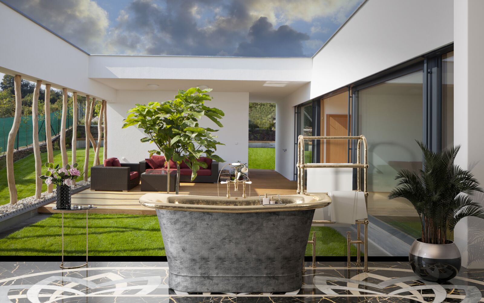 Fototapet design interior modernizat al unei locuințe private