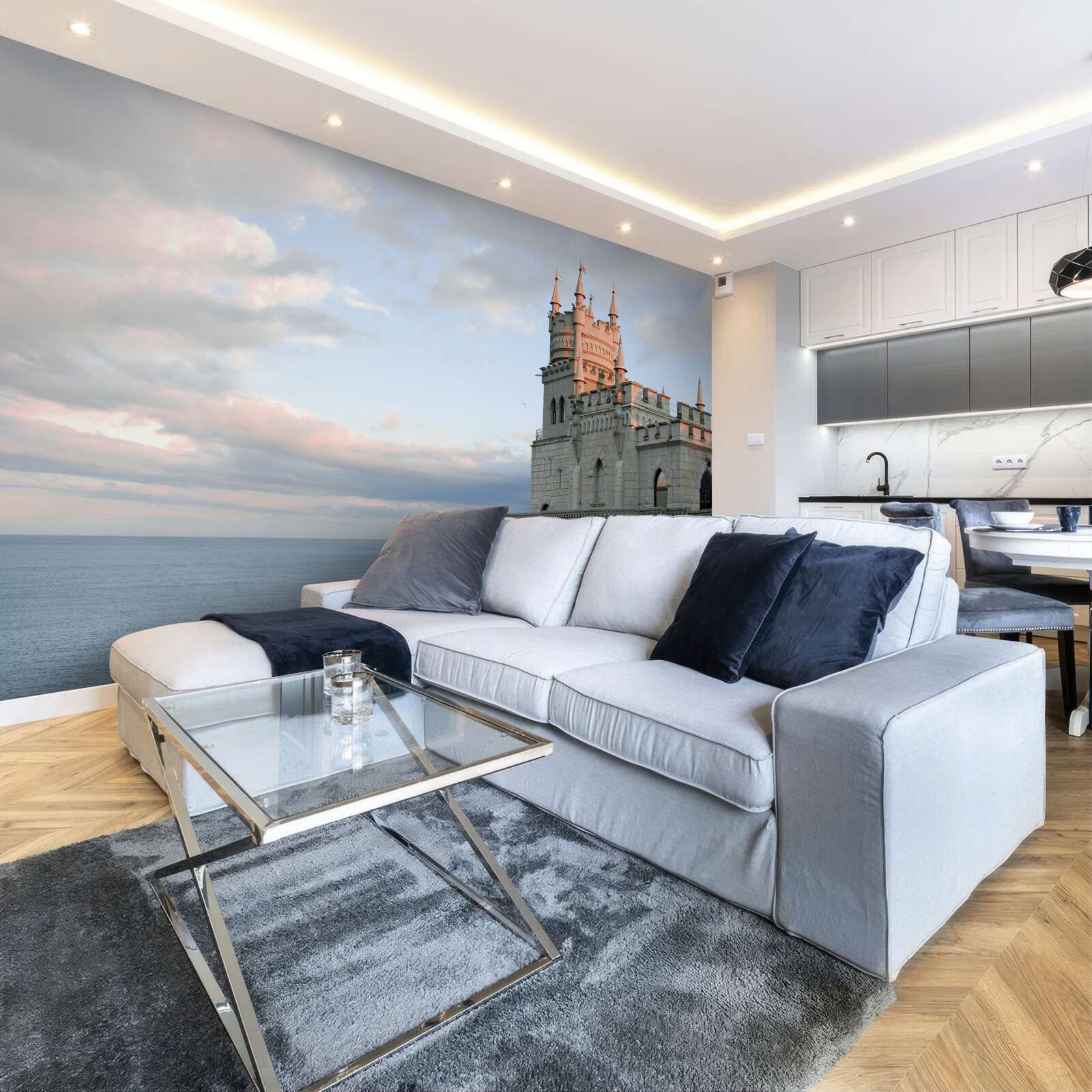 Fototapet cuib de rândunică în zori