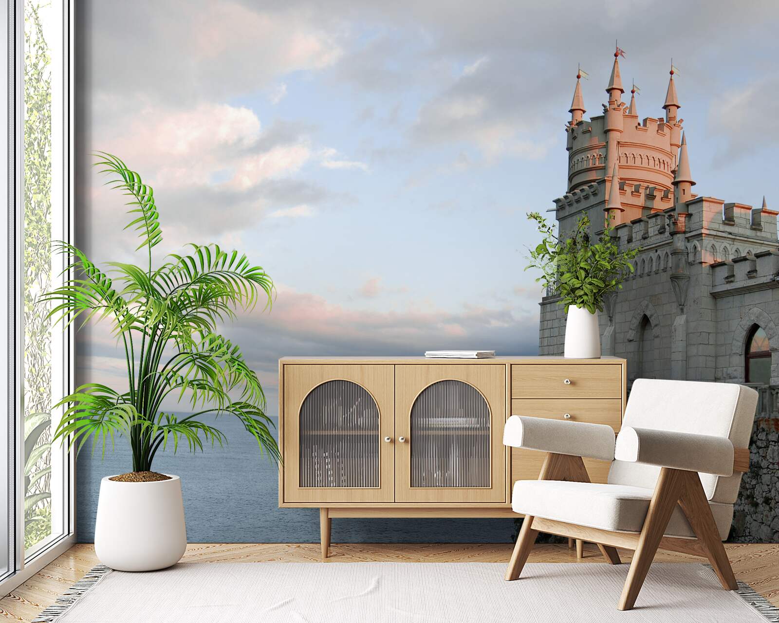 Fototapet cuib de rândunică în zori