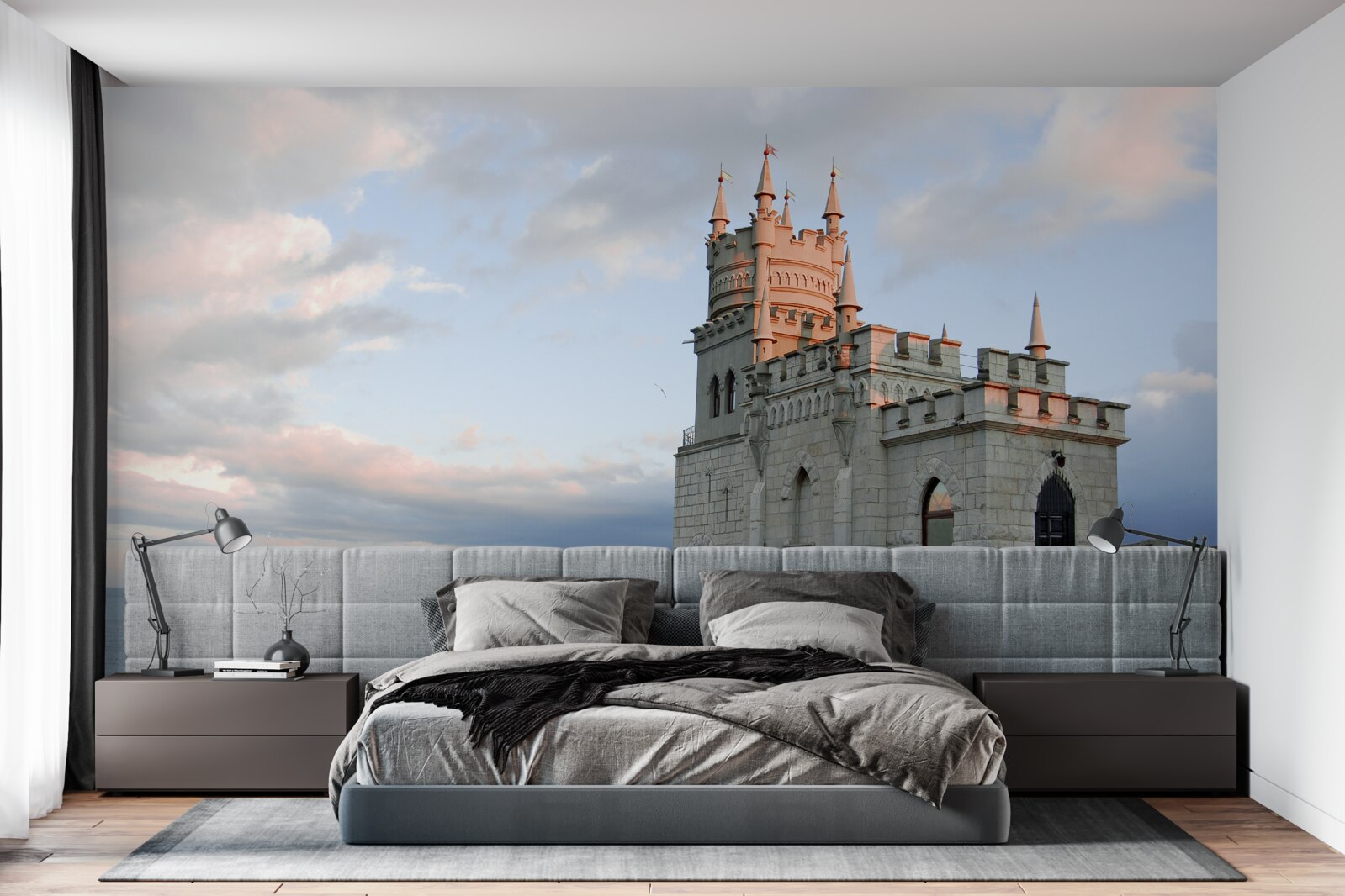 Fototapet cuib de rândunică în zori