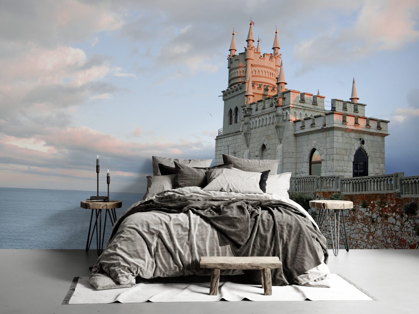 Fototapet cuib de rândunică în zori