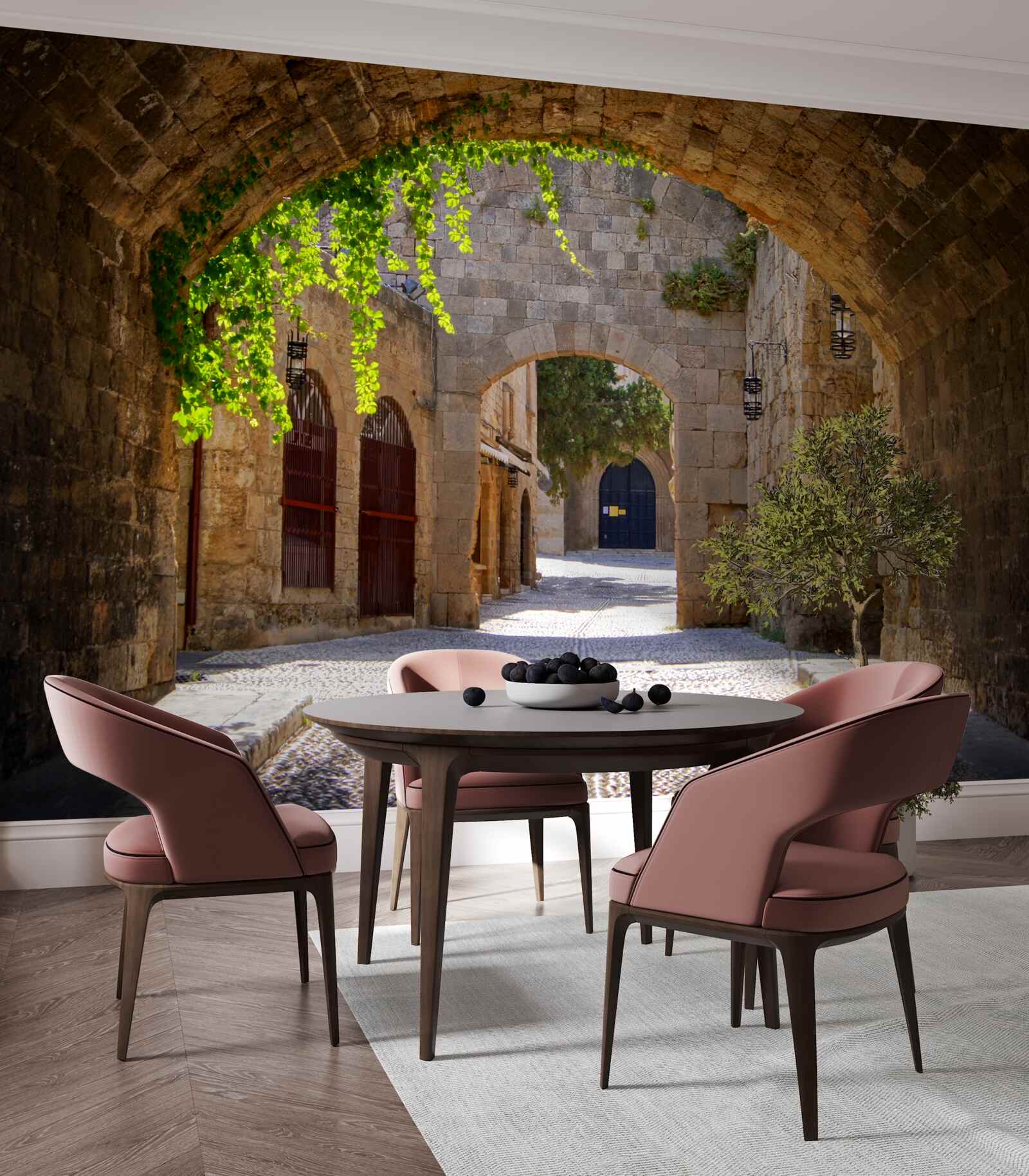 Fototapet orașul vechi este decorat cu un arc de piatră