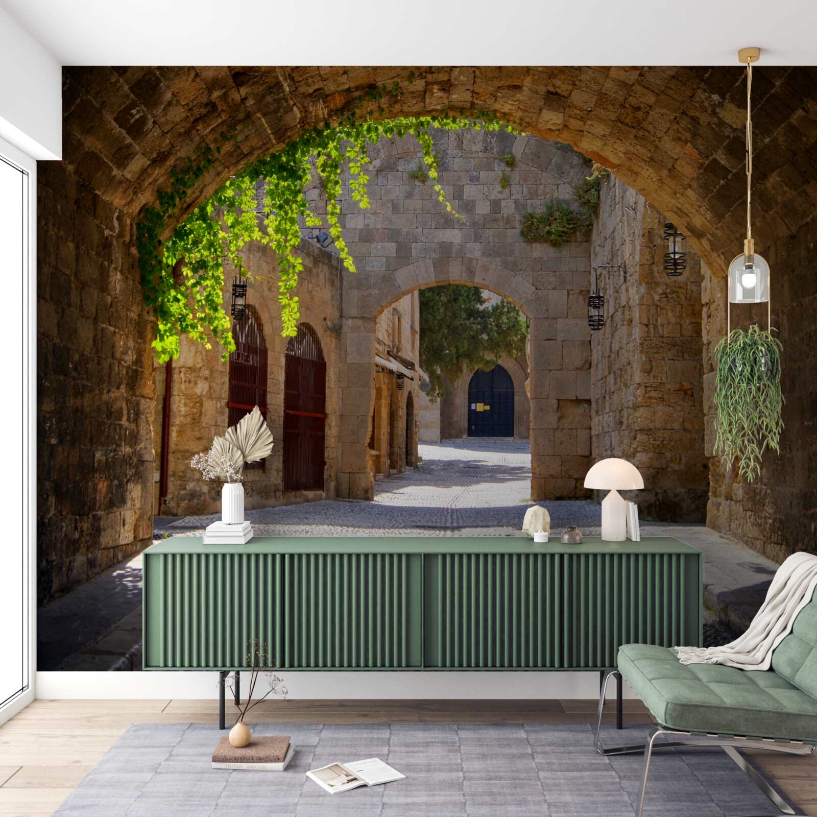 Fototapet orașul vechi este decorat cu un arc de piatră