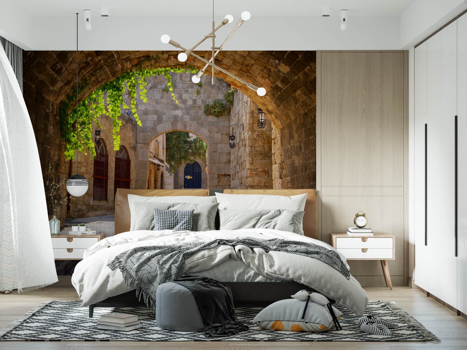 Fototapet orașul vechi este decorat cu un arc de piatră