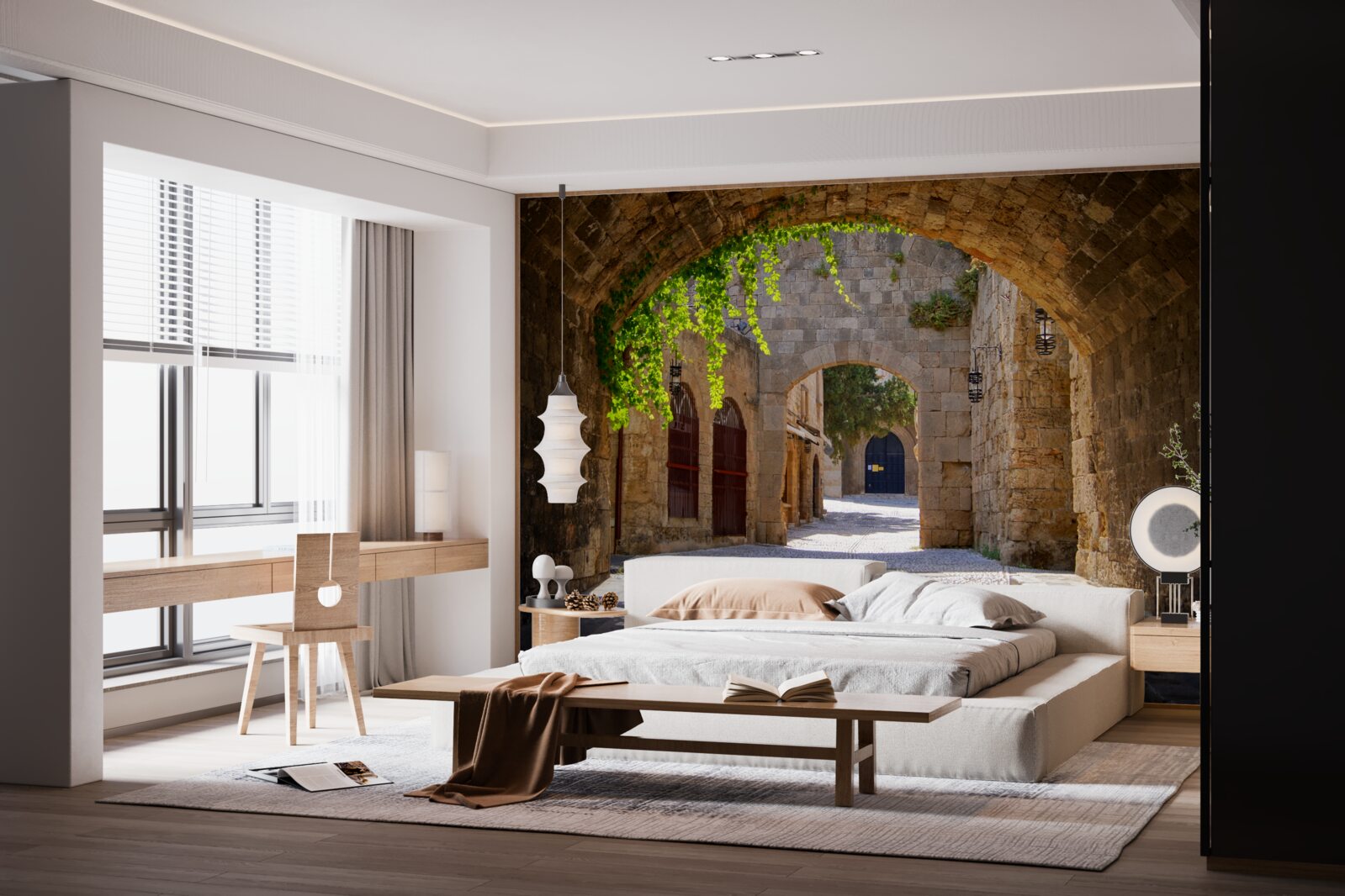 Fototapet orașul vechi este decorat cu un arc de piatră