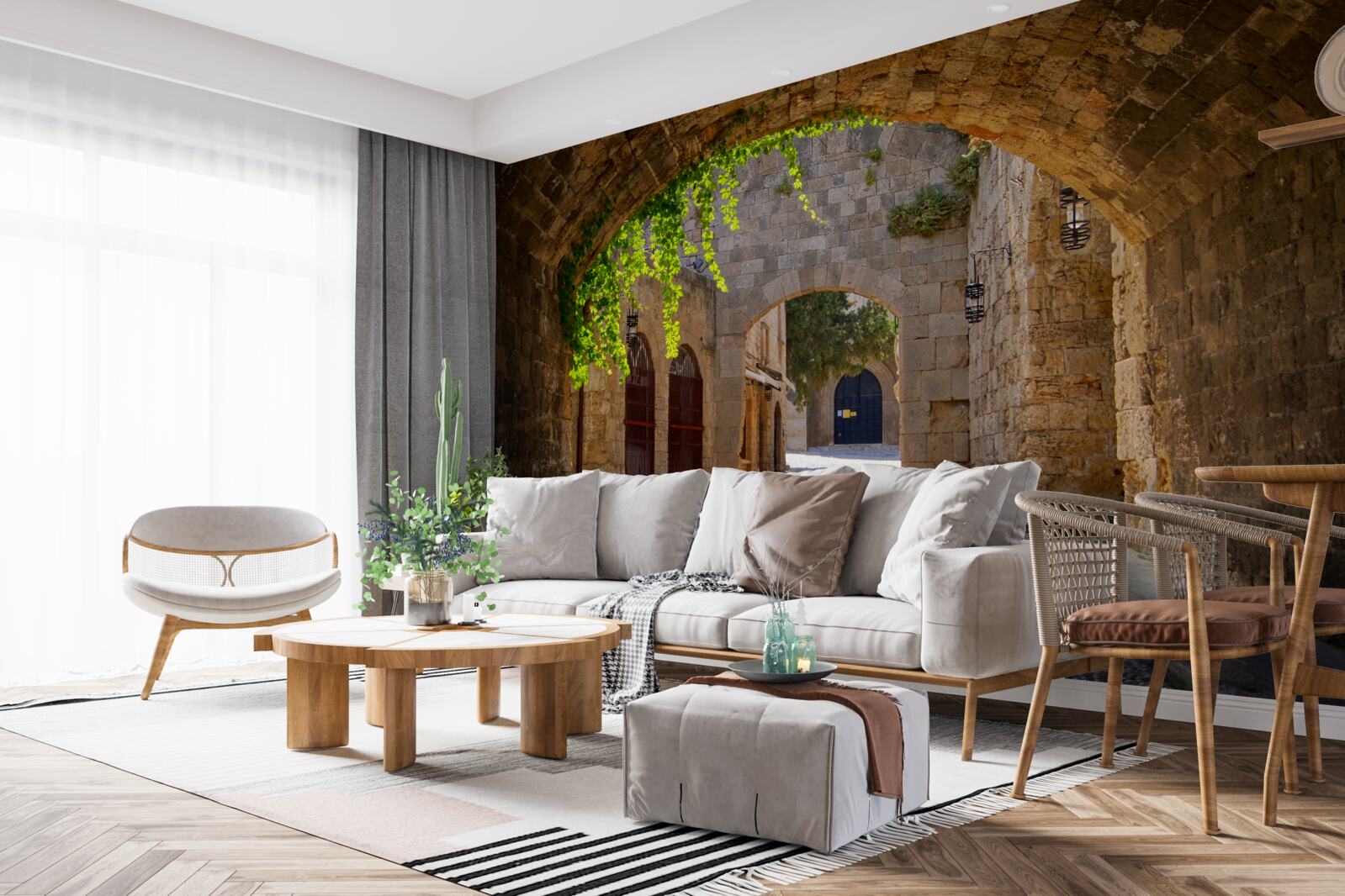 Fototapet orașul vechi este decorat cu un arc de piatră