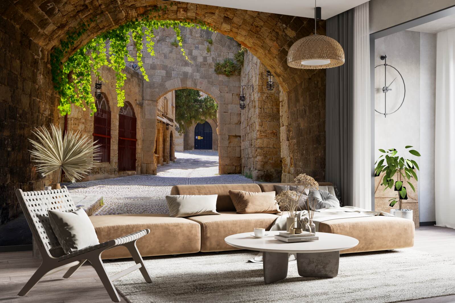 Fototapet orașul vechi este decorat cu un arc de piatră