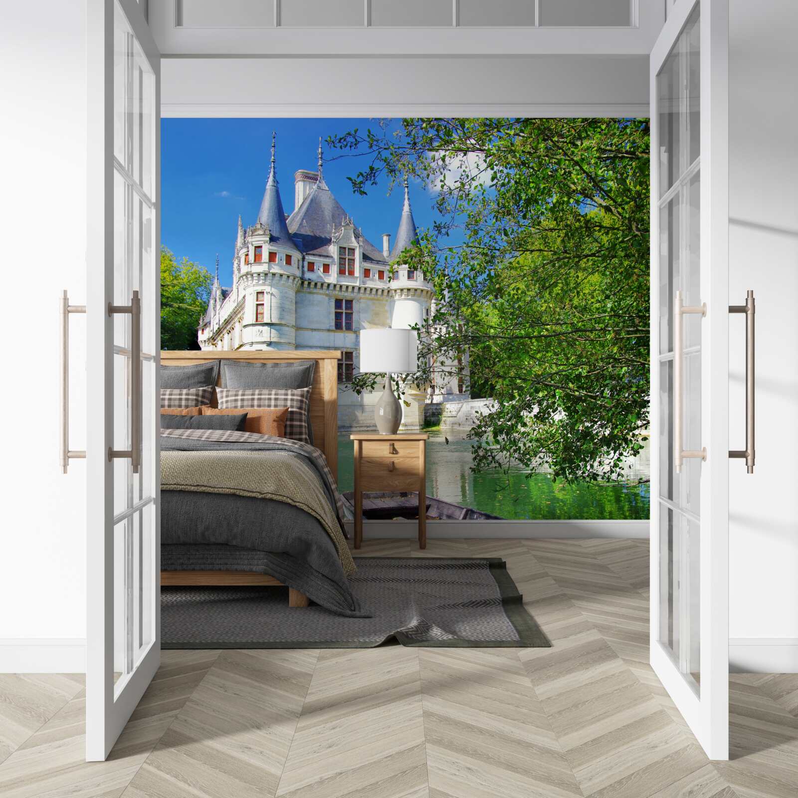 Fototapet palatul de vară este situat pe malul unui lac