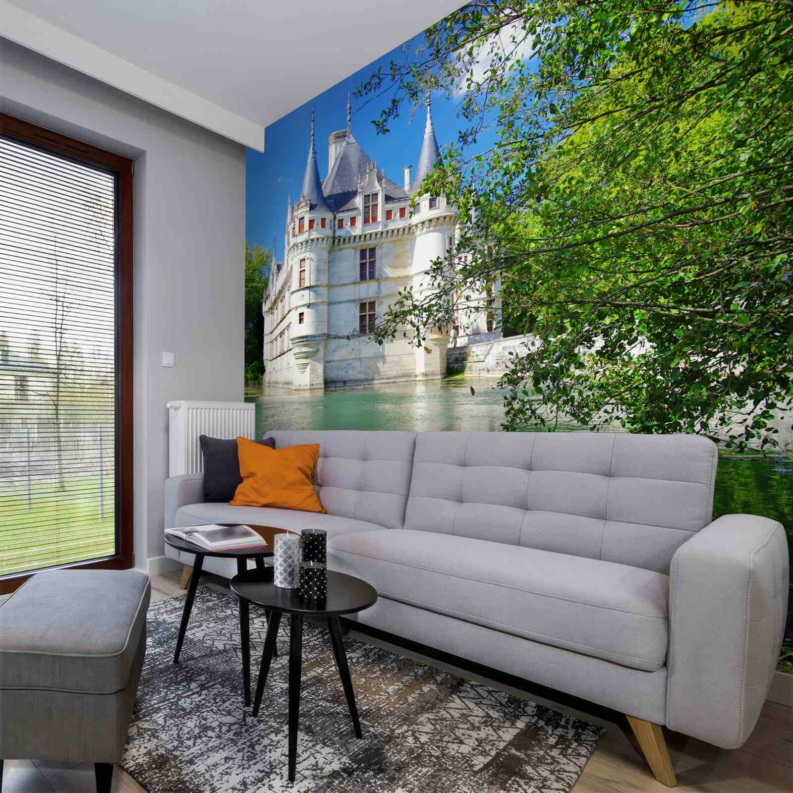 Fototapet palatul de vară este situat pe malul unui lac