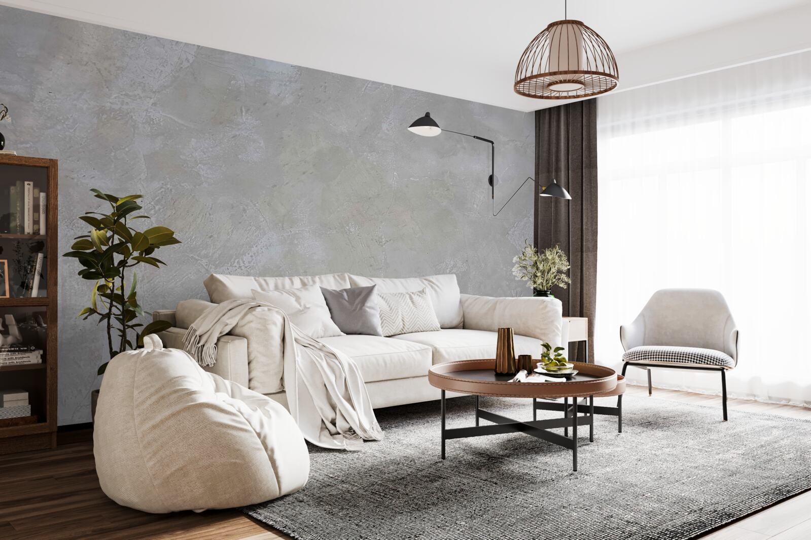 Fototapet fundal gri argintiu