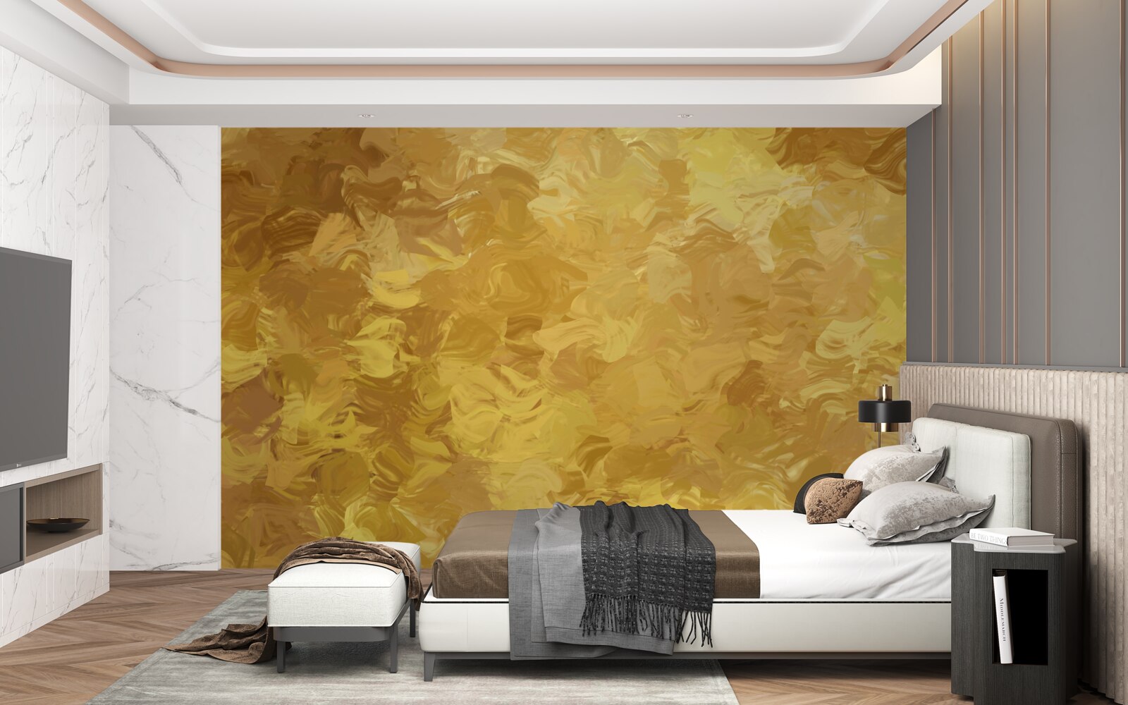 Fototapet fundal cu textura de aur