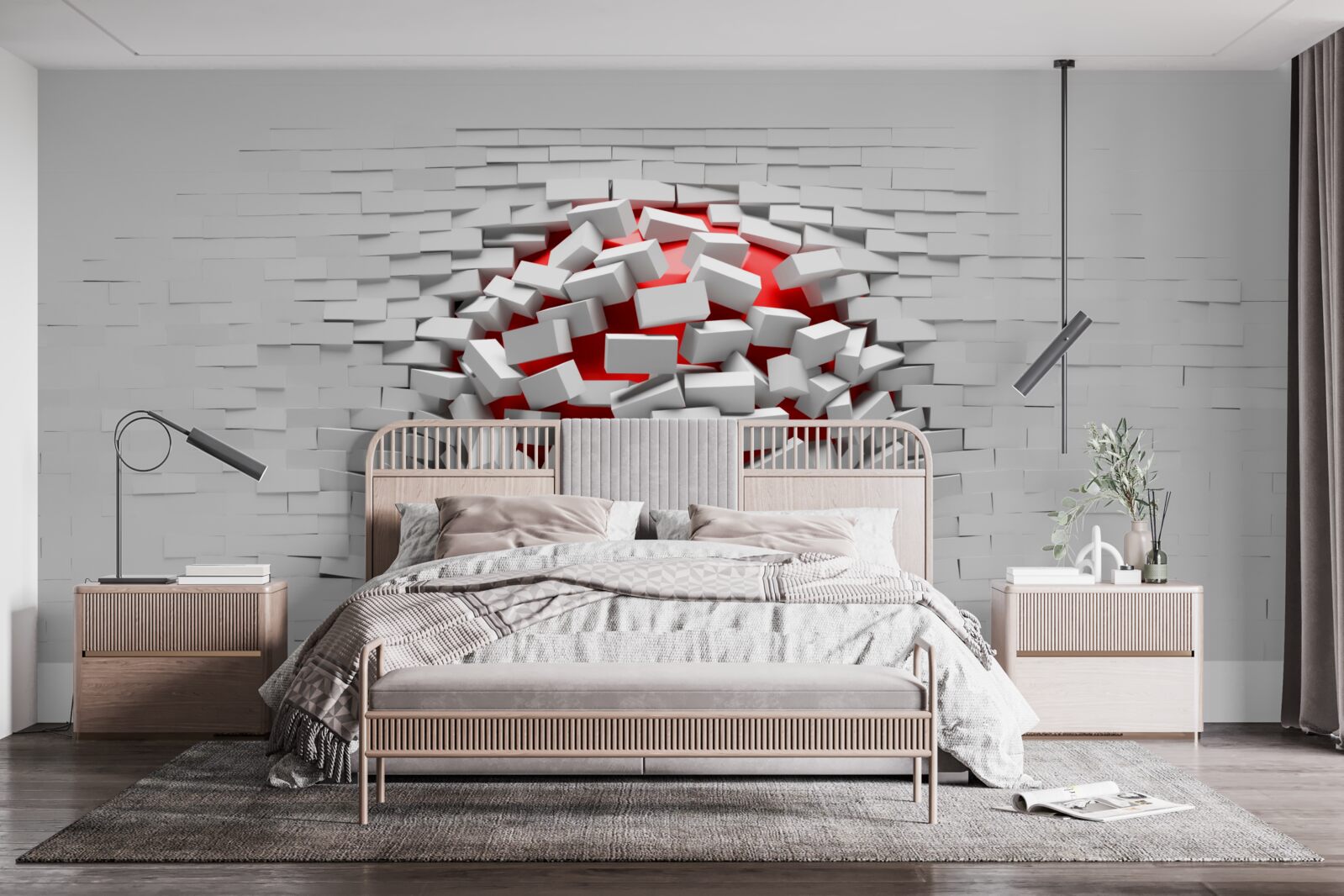 Fototapet Zidul care cade din cărămizi