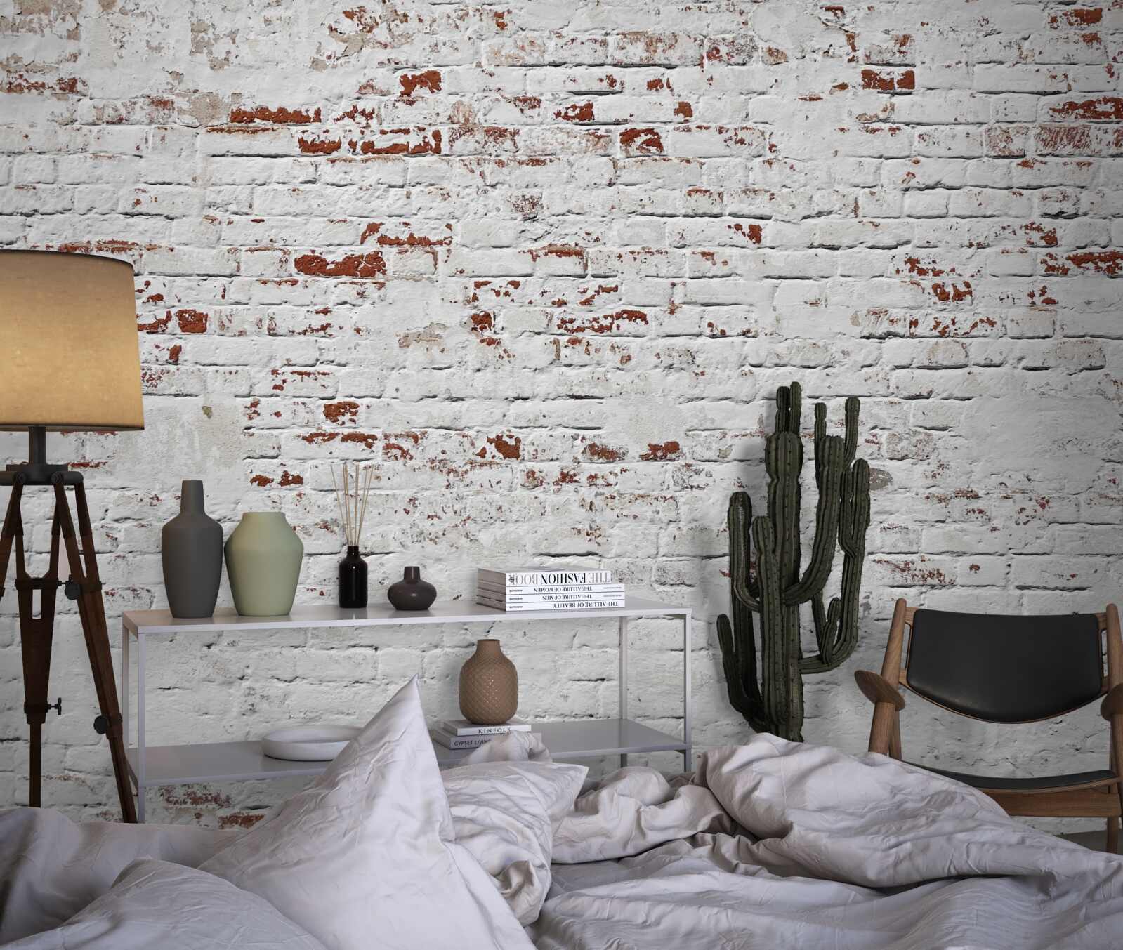 Fototapet Un zid de cărămidă care și-a pierdut aspectul