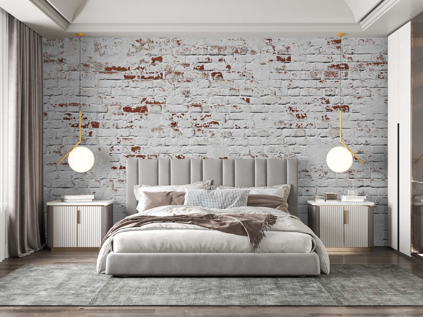 Fototapet Un zid de cărămidă care și-a pierdut aspectul