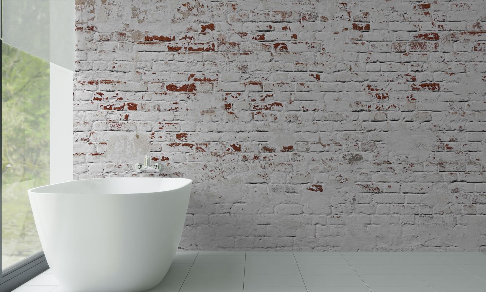 Fototapet Un zid de cărămidă care și-a pierdut aspectul