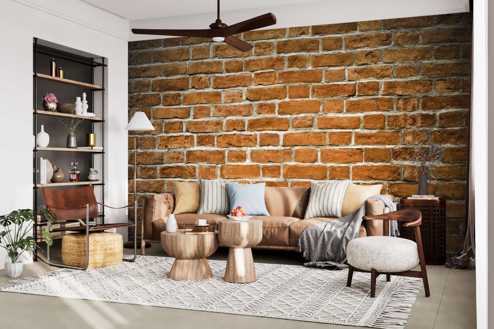 Fototapet zid de cărămidă maro