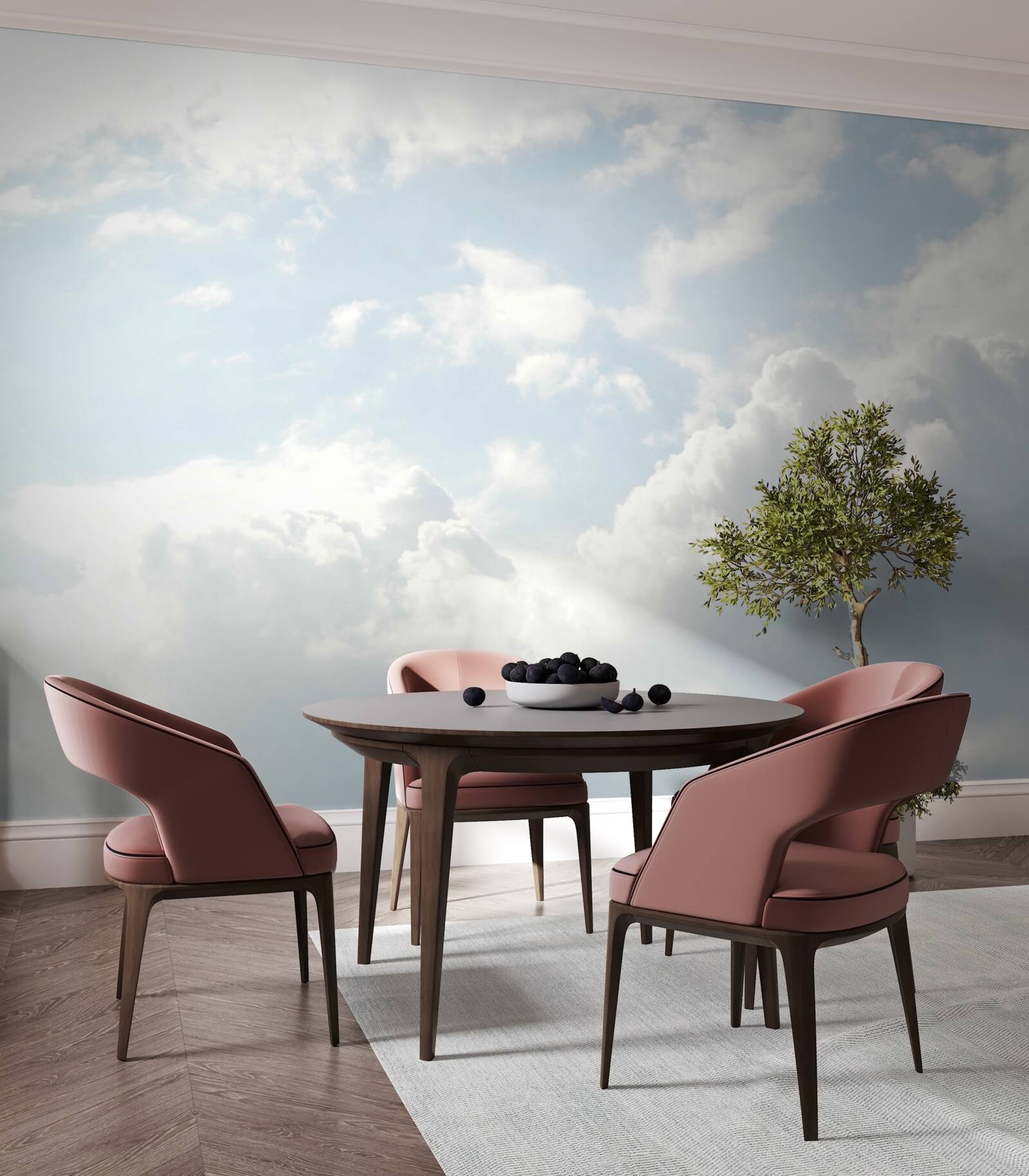 Fototapet nori lăptoși groși