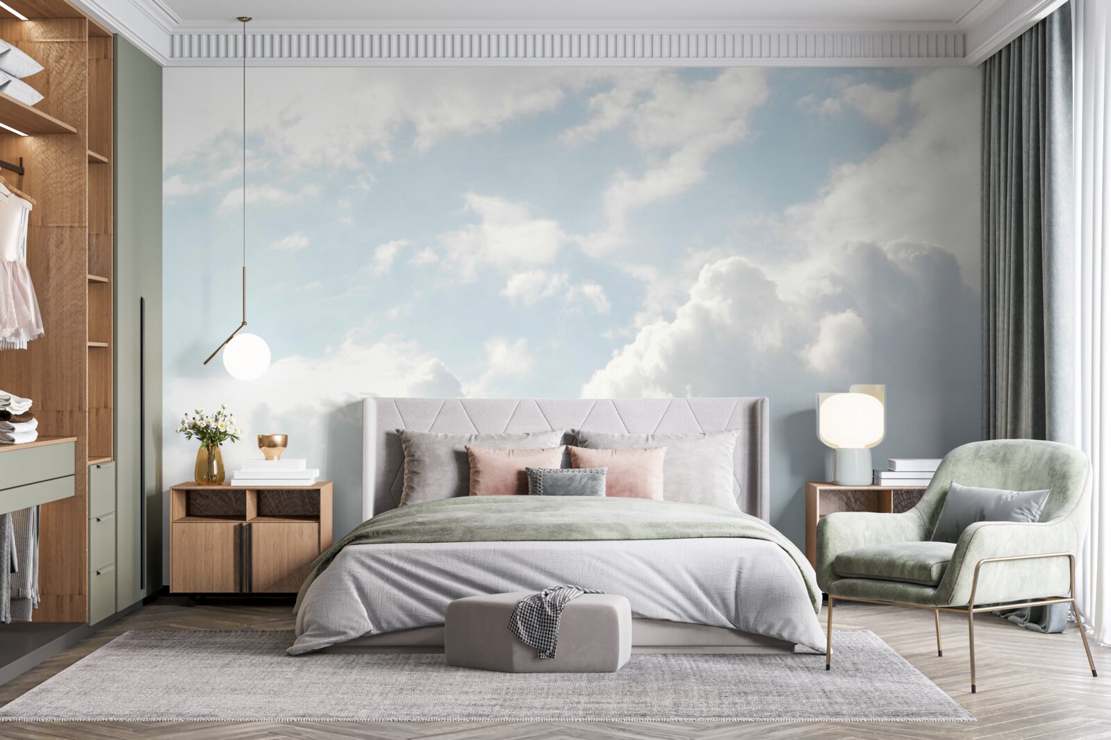 Fototapet nori lăptoși groși