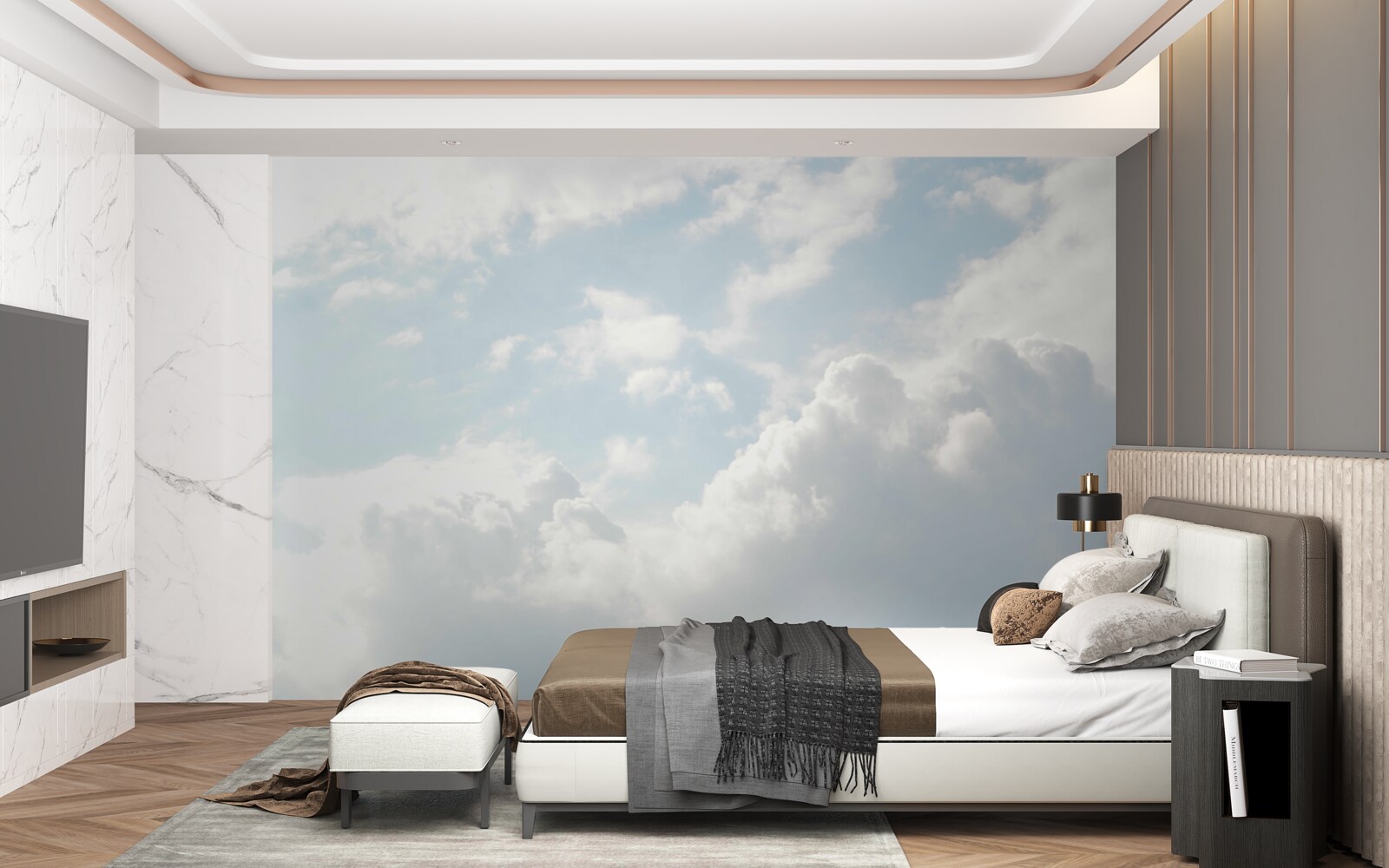 Fototapet nori lăptoși groși