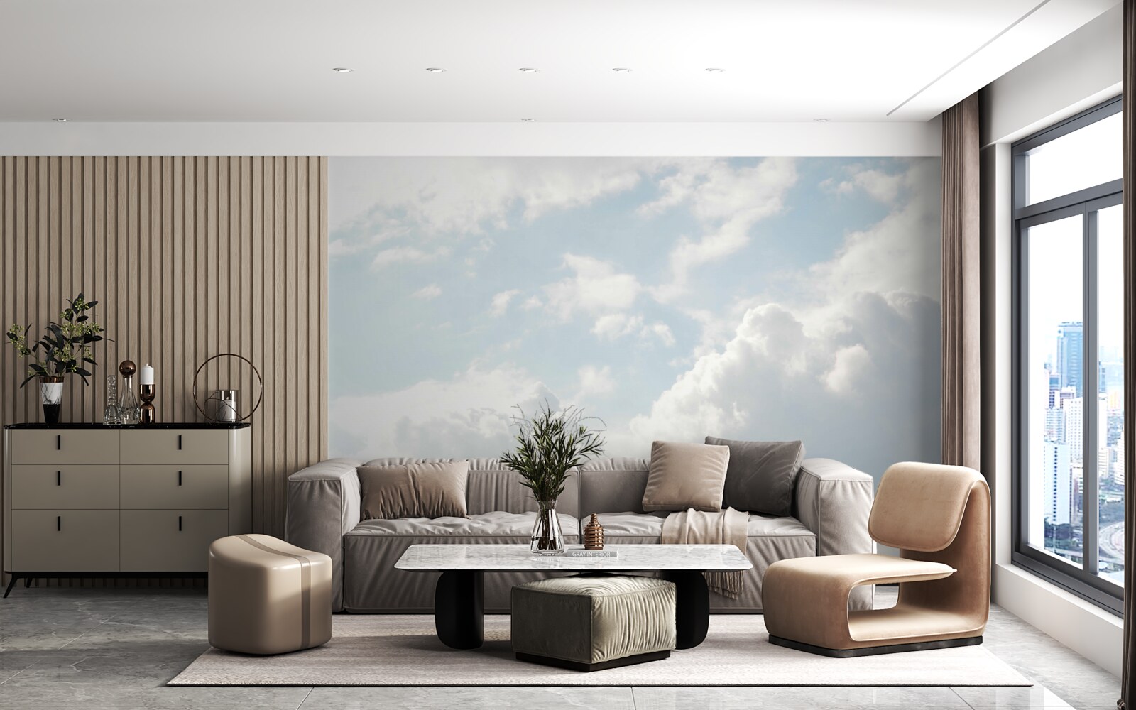 Fototapet nori lăptoși groși