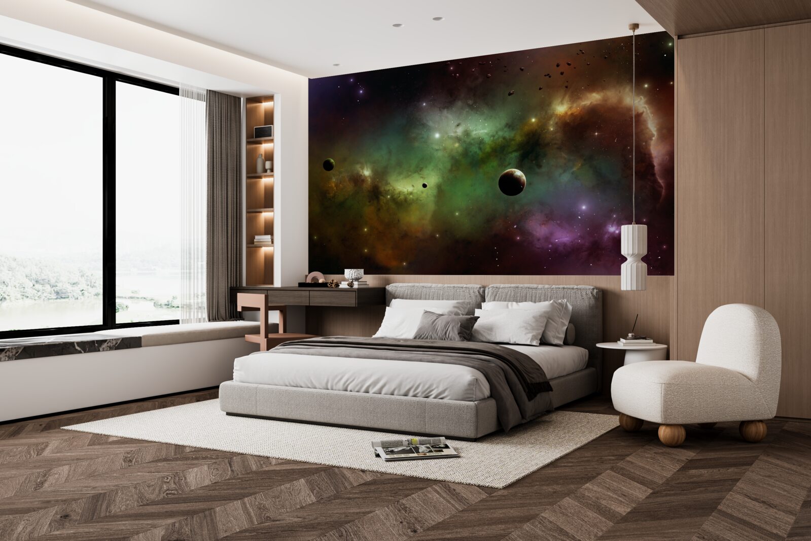 Fototapet un univers multicolor unic