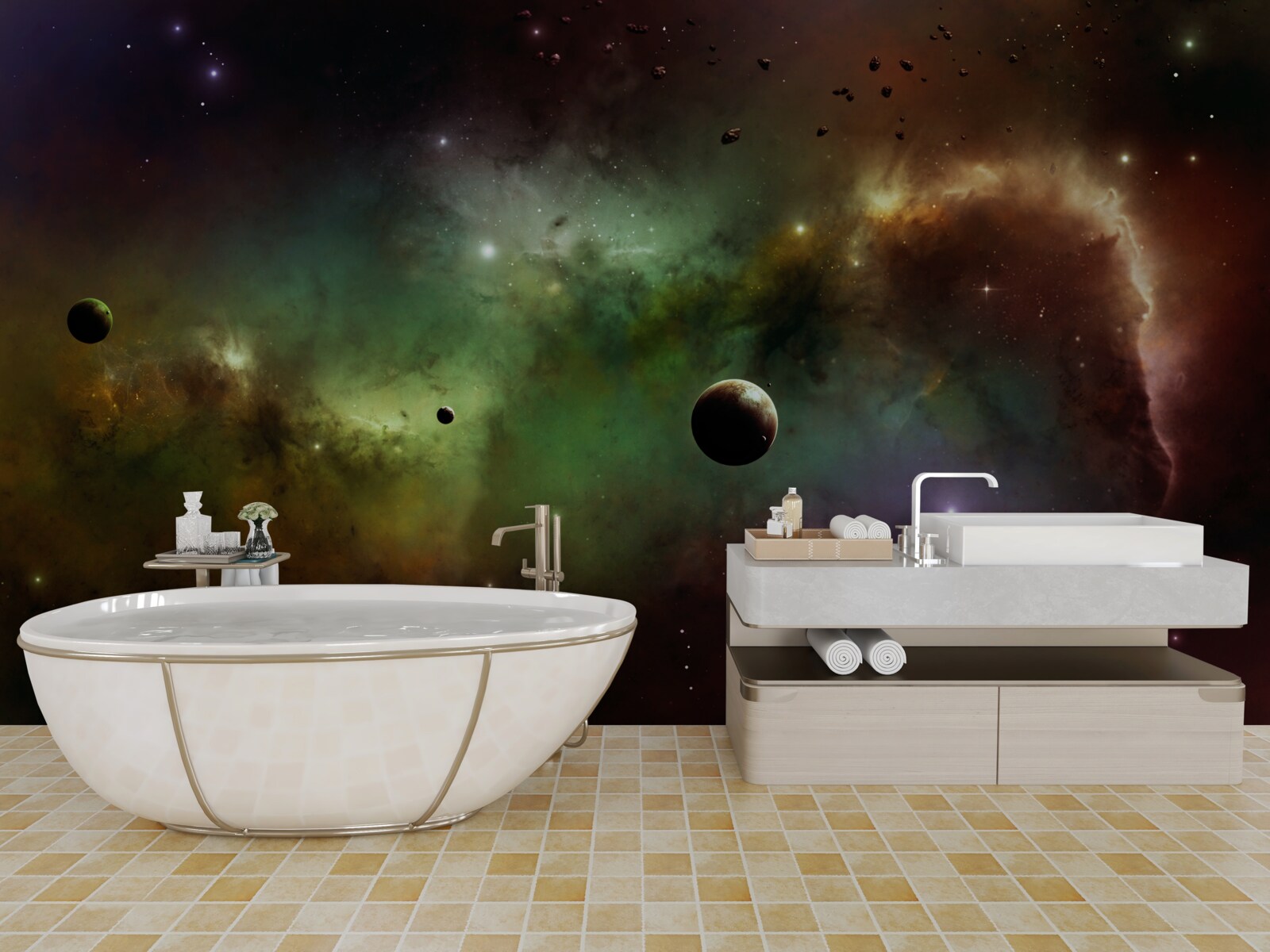 Fototapet un univers multicolor unic