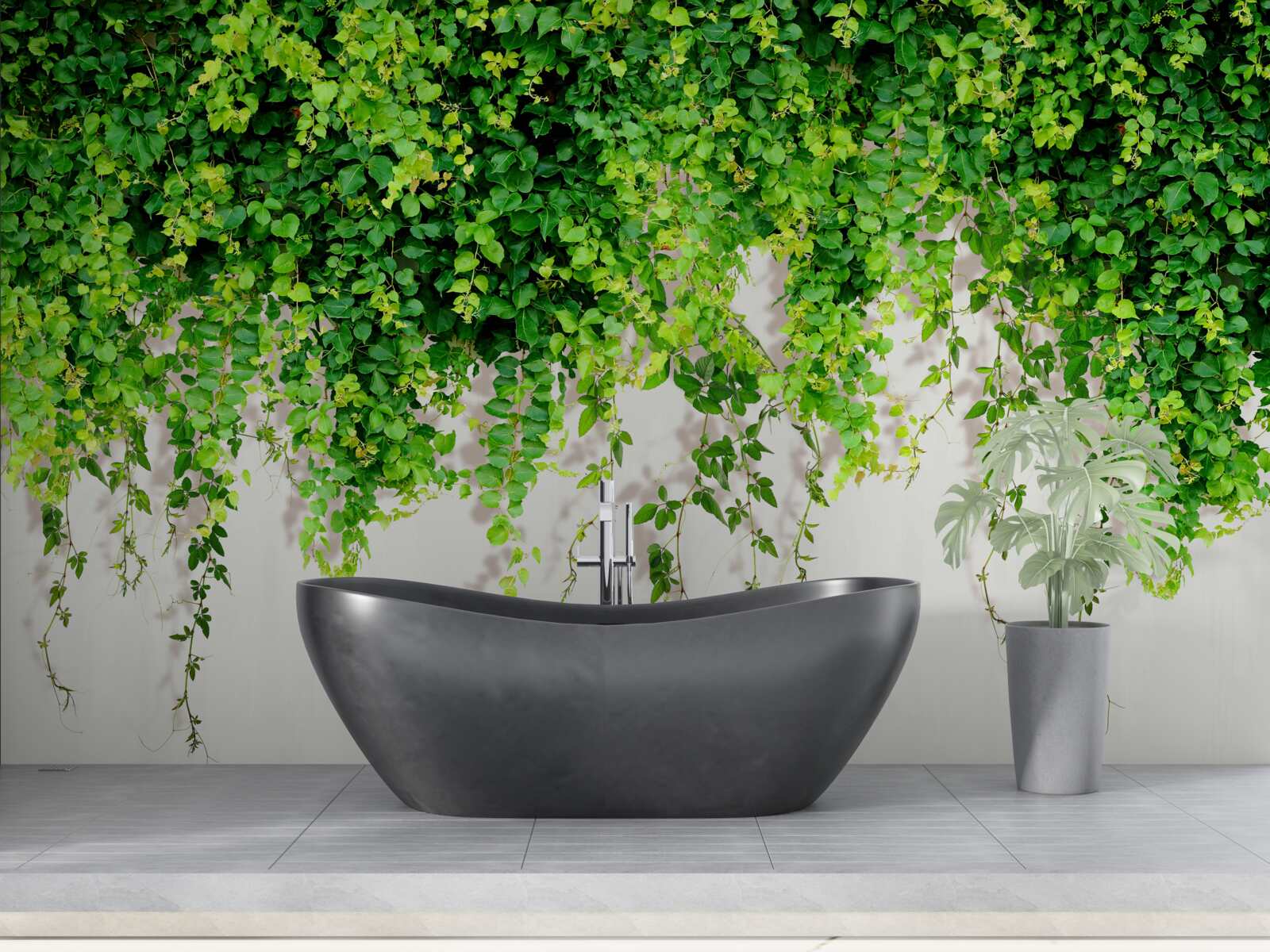 Fototapet plantele suspendate sunt verde deschis