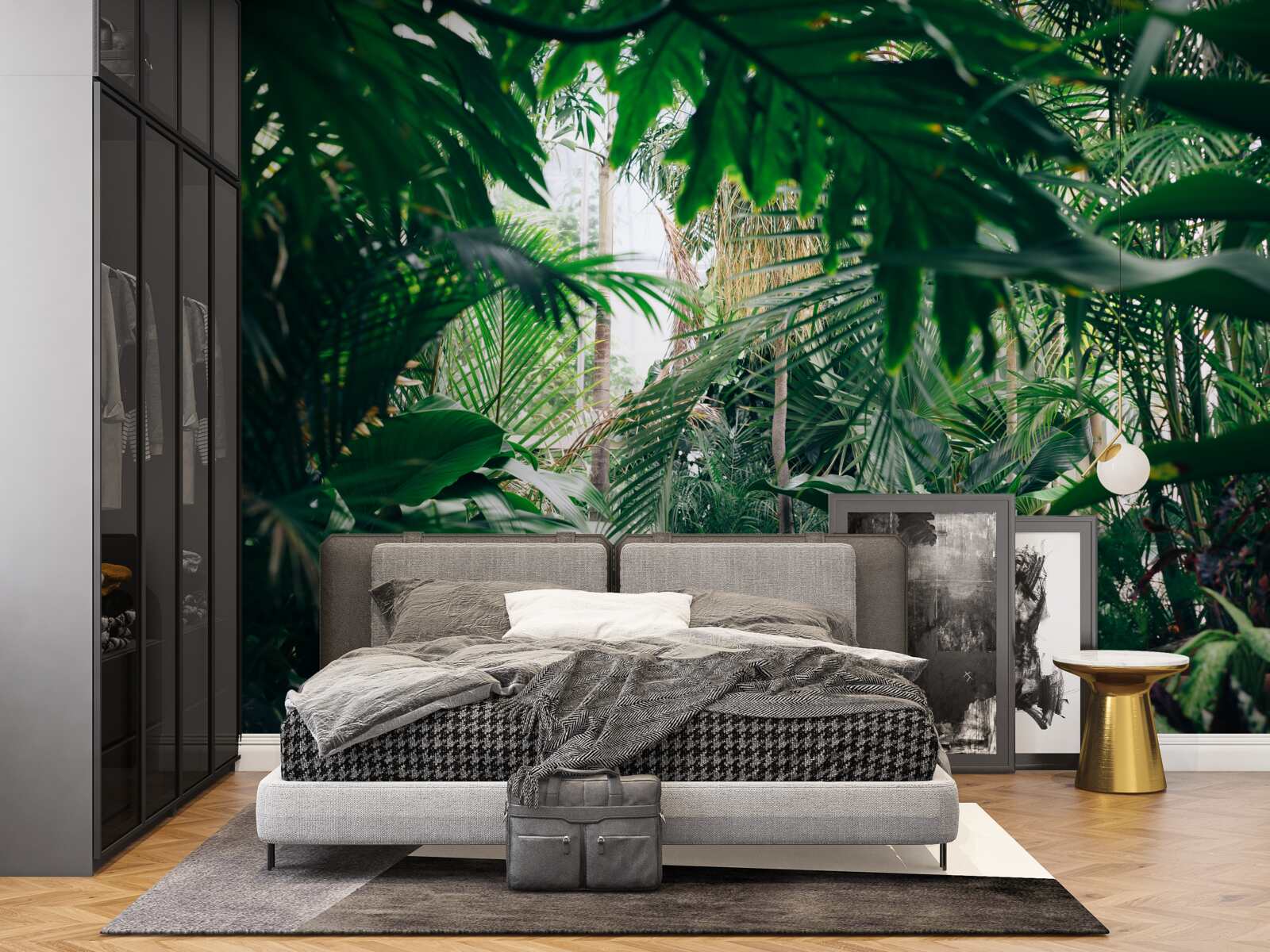 Fototapet jungla verde este luminată de lumină