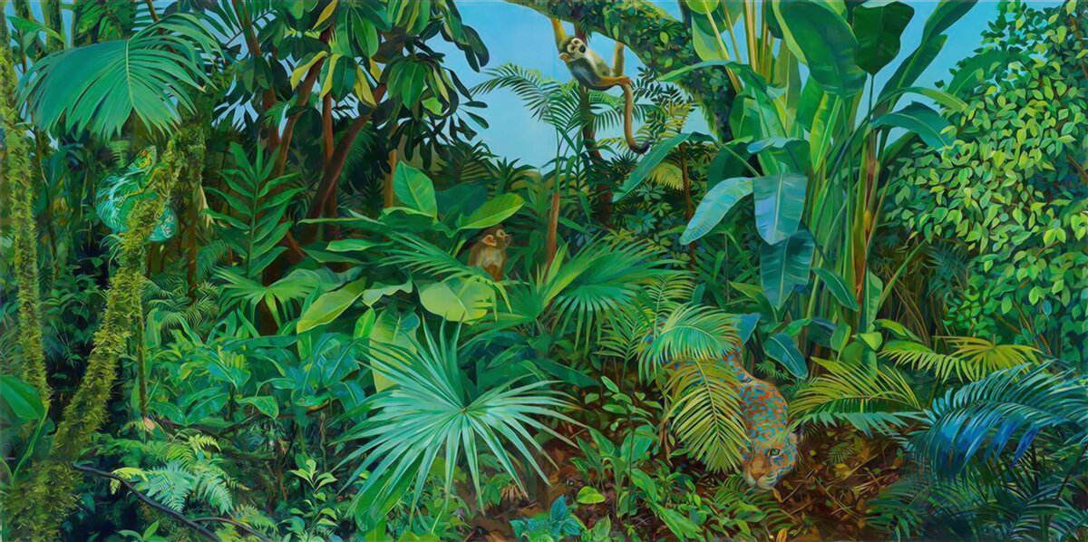 Fototapet tufișuri impenetrabile de păduri tropicale verzi