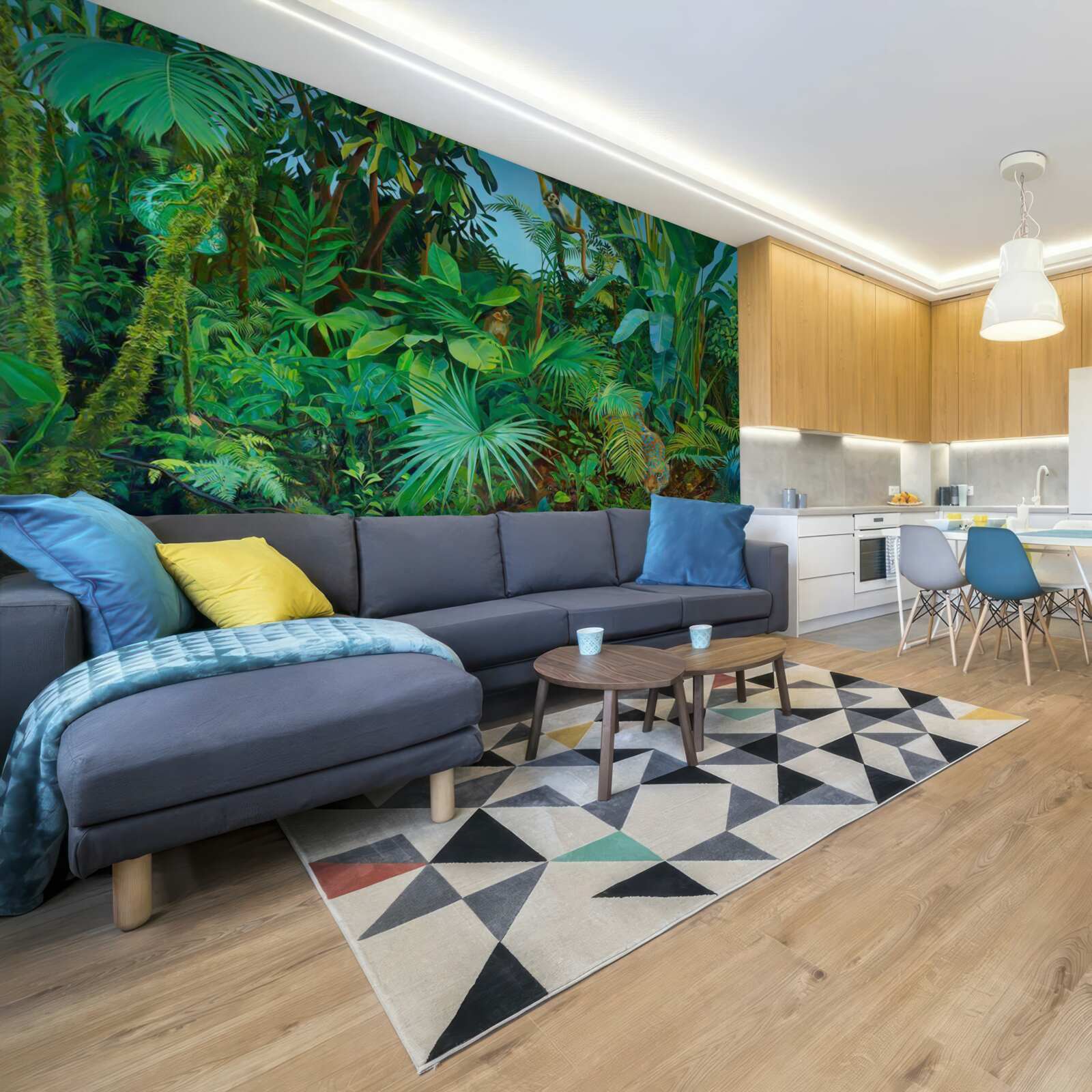 Fototapet tufișuri impenetrabile de păduri tropicale verzi