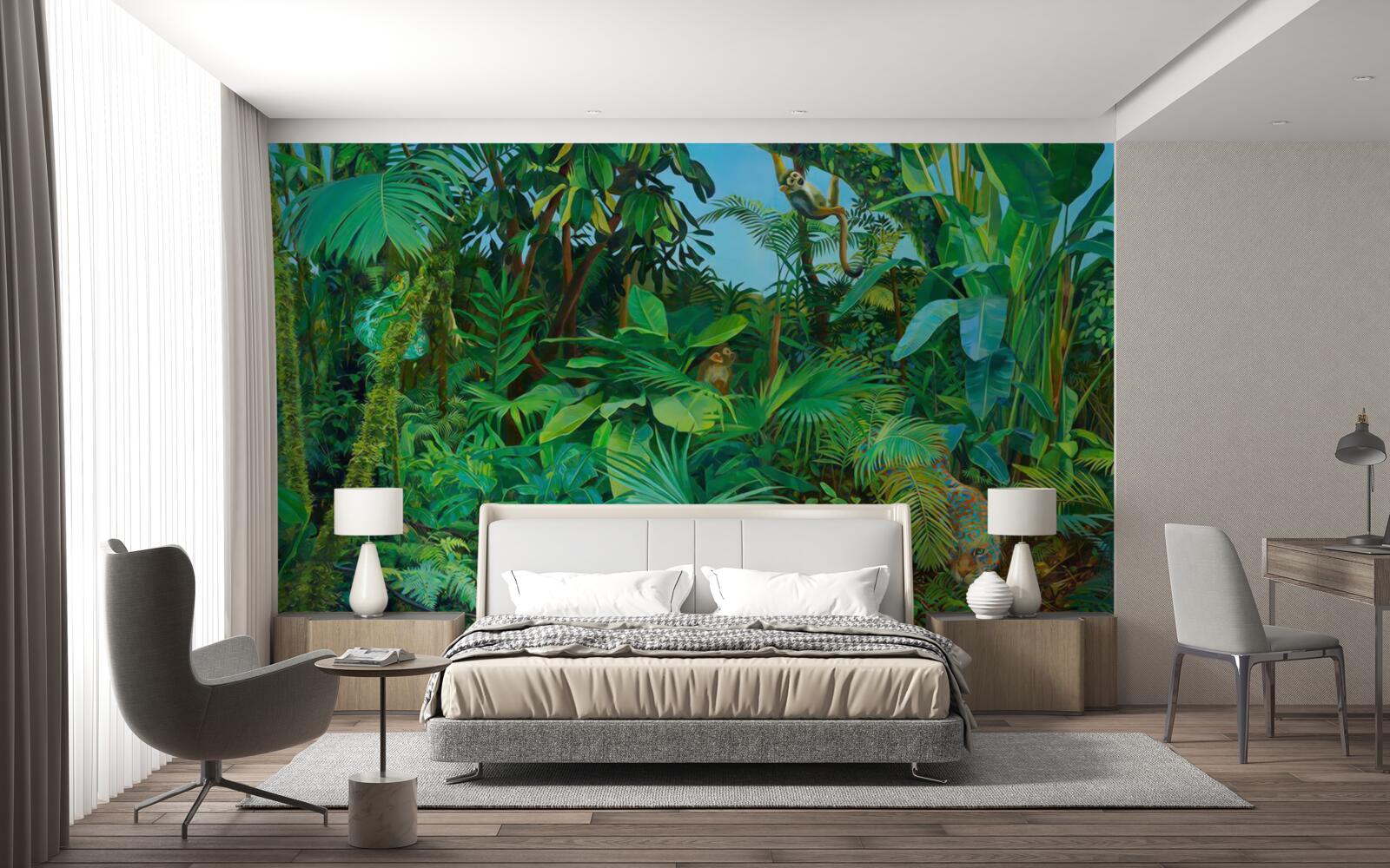 Fototapet tufișuri impenetrabile de păduri tropicale verzi