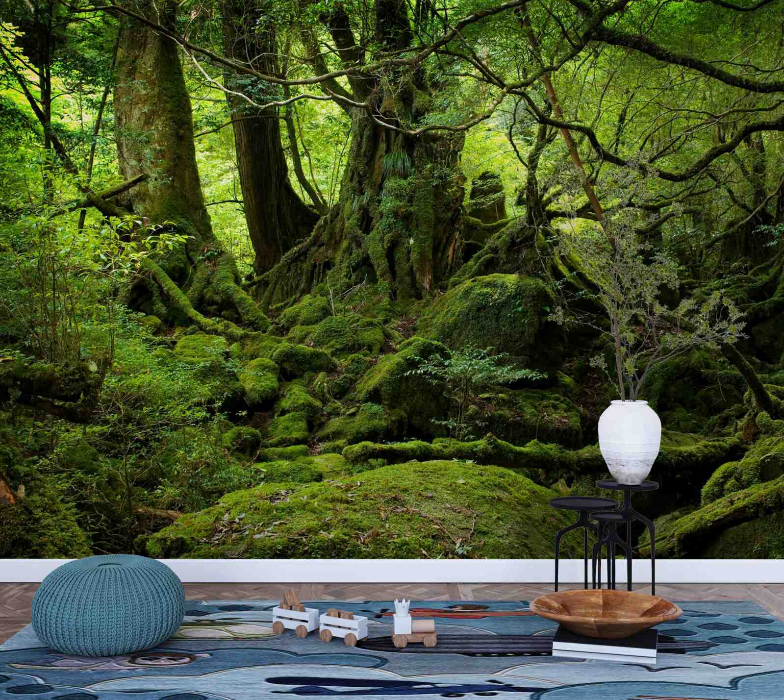 Fototapet pădure verde densă