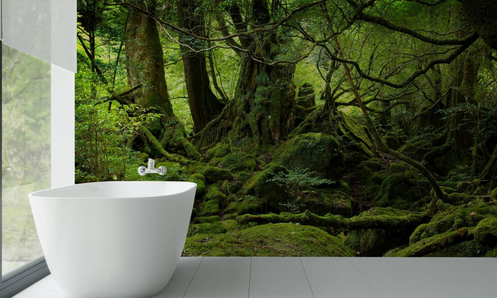 Fototapet pădure verde densă