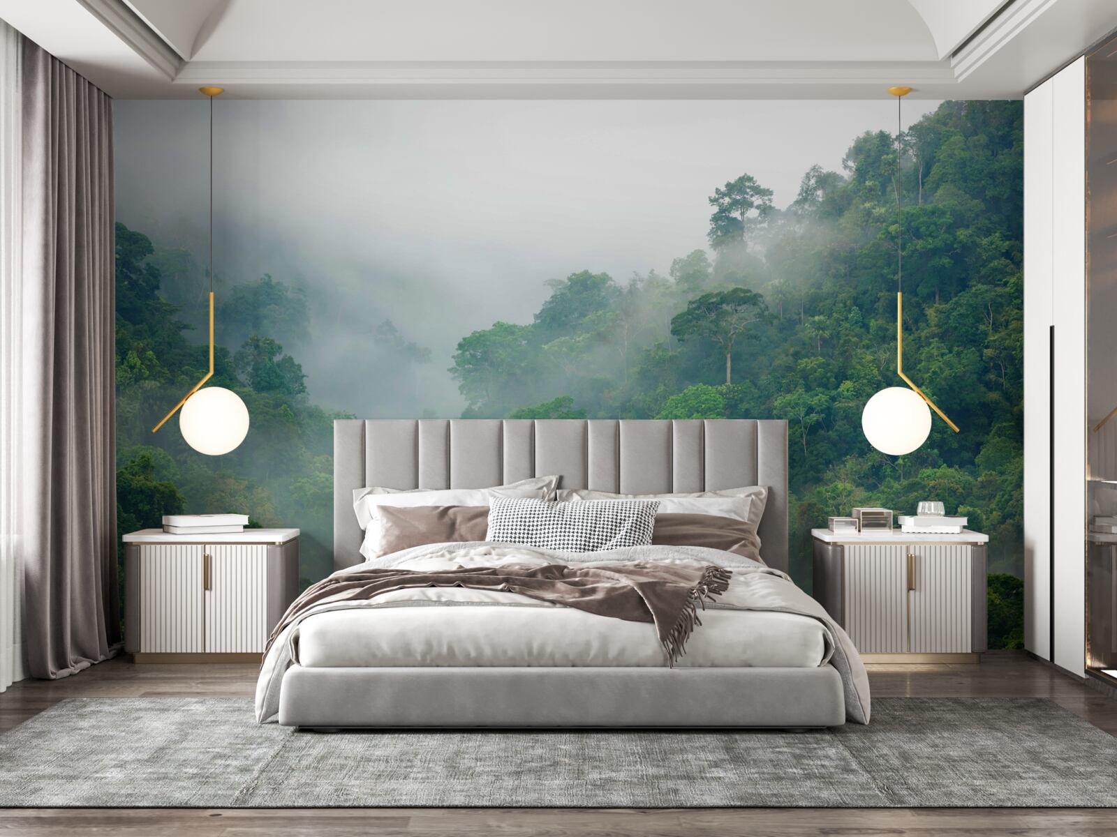 Fototapet ceață în munții tropicali