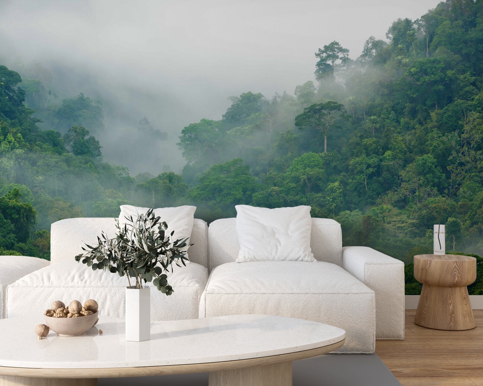 Fototapet ceață în munții tropicali